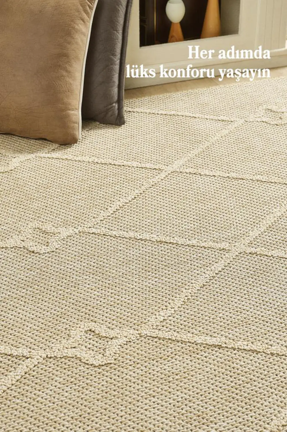 İskandinav Tasarım Boho Desenli Bej Halı Salon Halısı Mutfak Halı İskandinav Tasarım Boho Desenli Bej Halı Salon Halısı Mutfak Halı