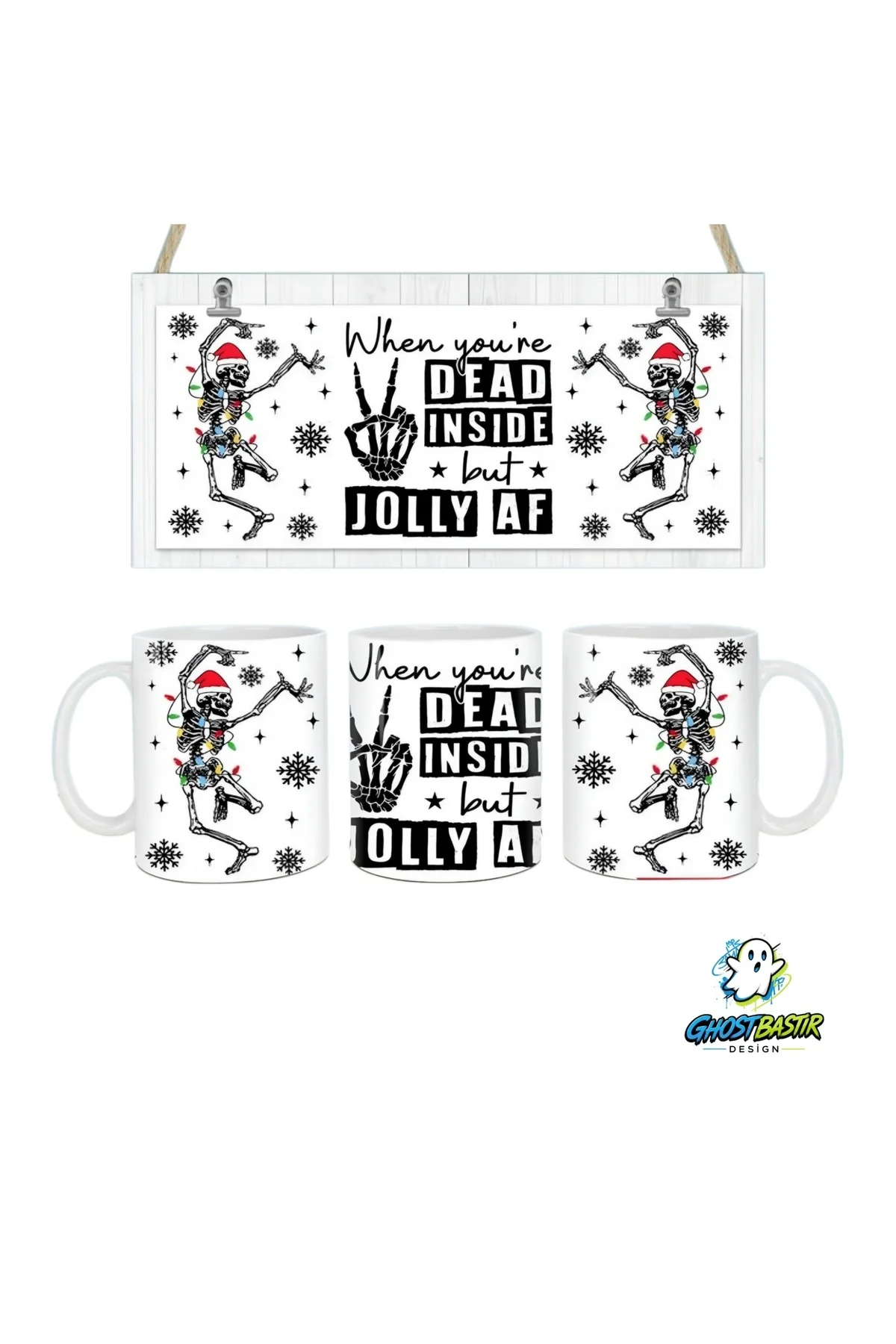 İskelet Noel | Yılbaşı Kupa Bardak | Tek Adet K0577 İskelet Noel | Yılbaşı Kupa Bardak | Tek Adet K0577
