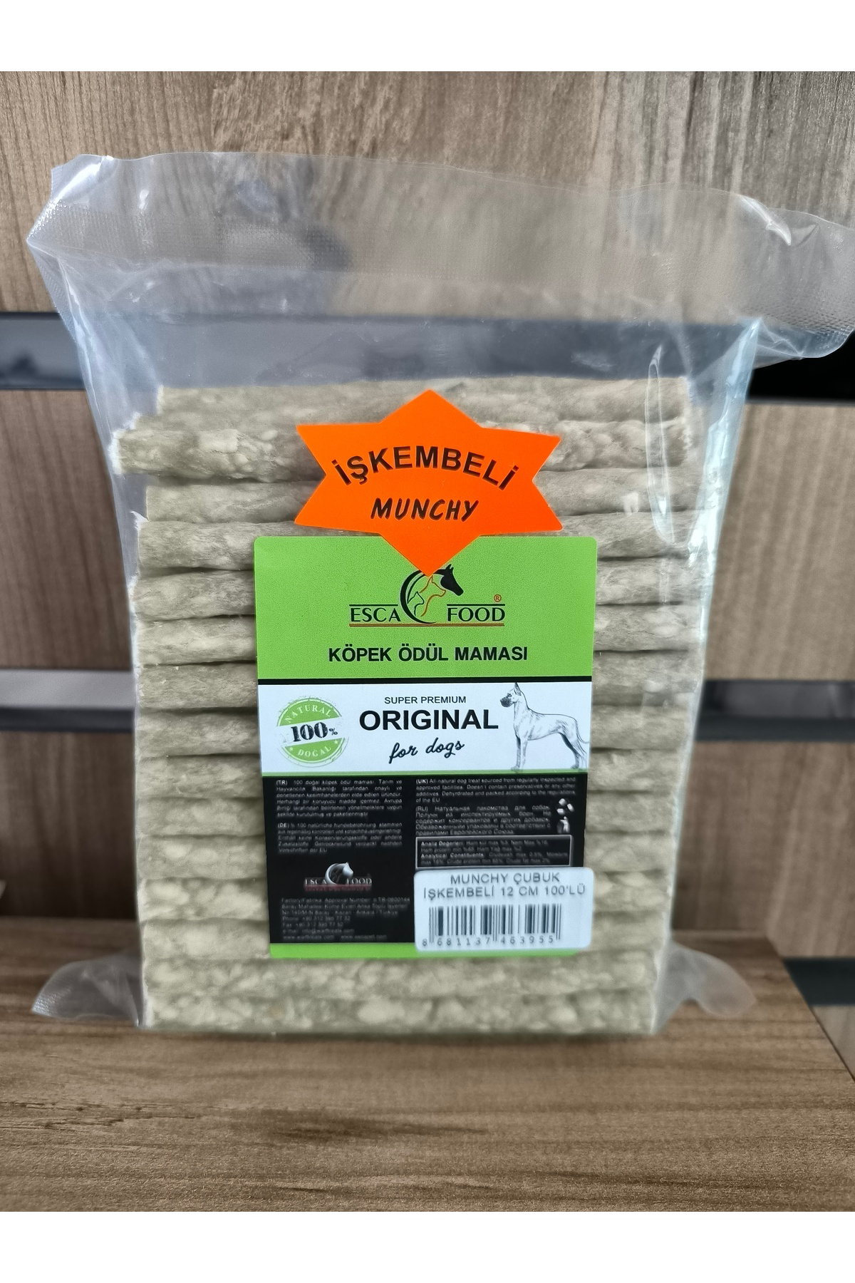 İşkembeli Munchy Çubuk Köpek Ödülü 12 Cm 8 Gr x 100 lü