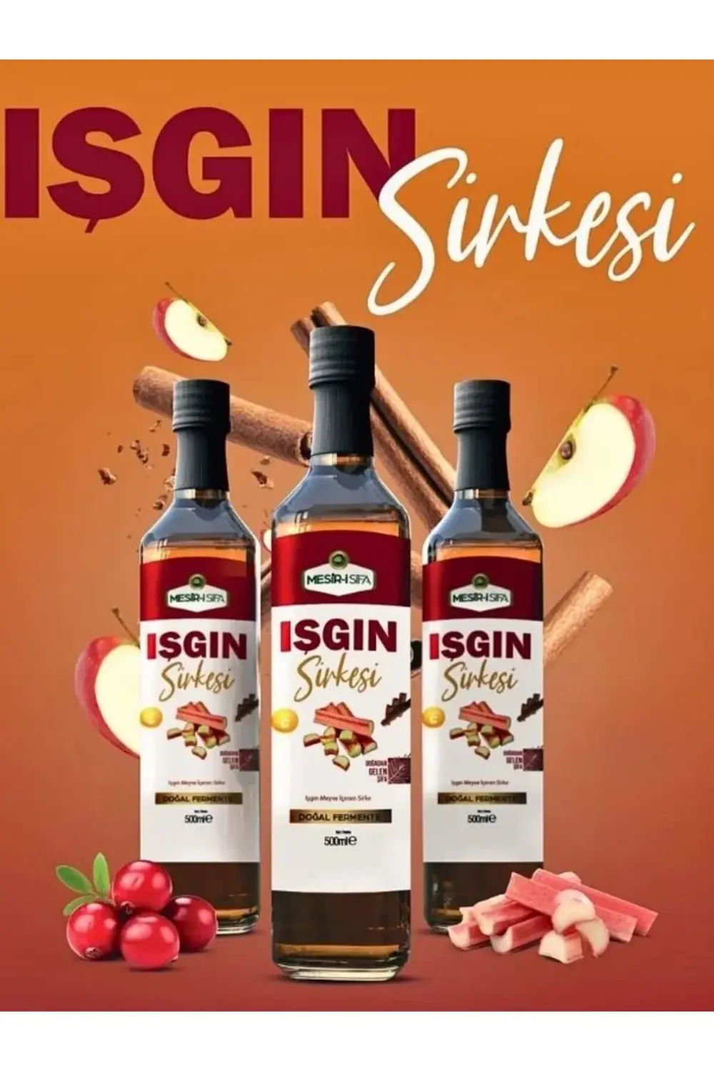 Işkın Sirkesi 2 ADET * 500 ml Işkın Otu Sirkesi Işgın