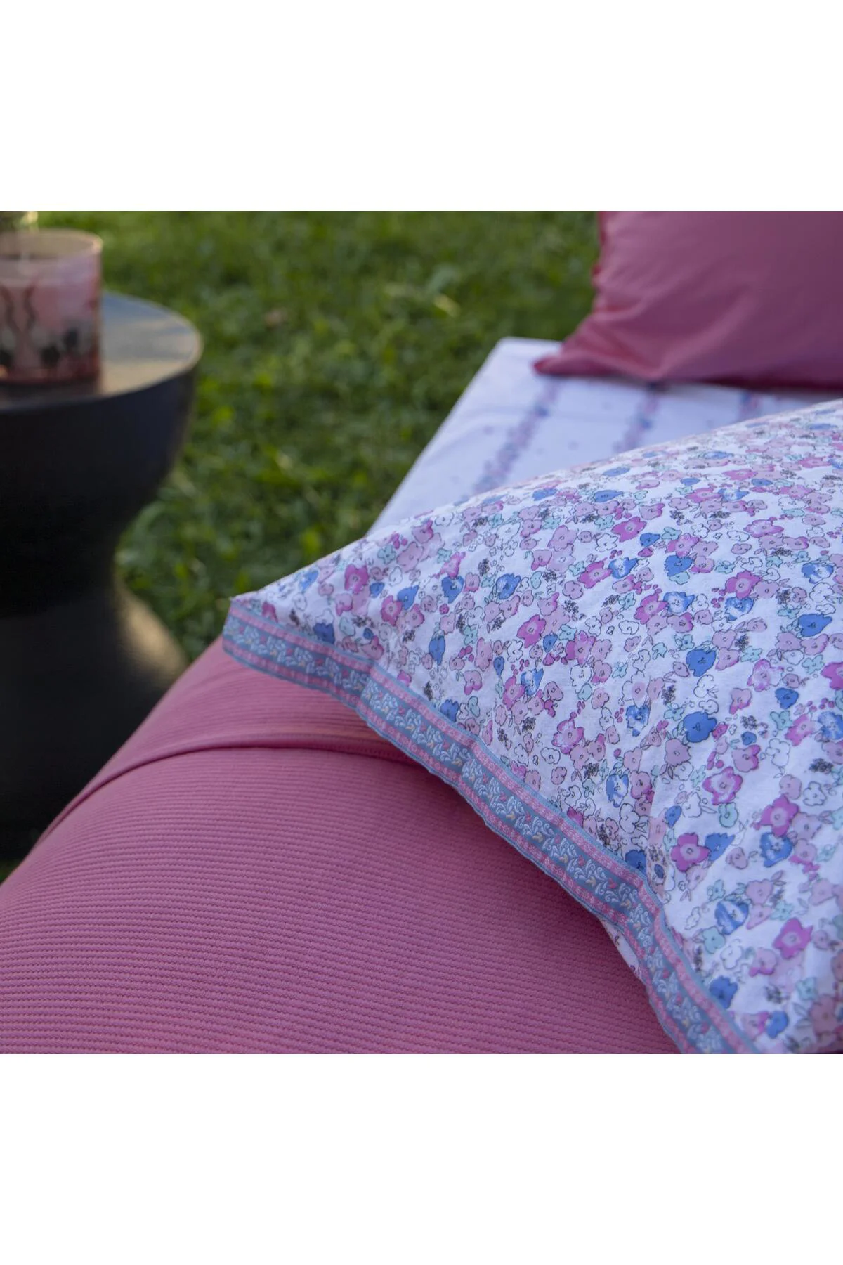 İsla Pembe Tek Kişilik %100 Pamuk Pike Takımı