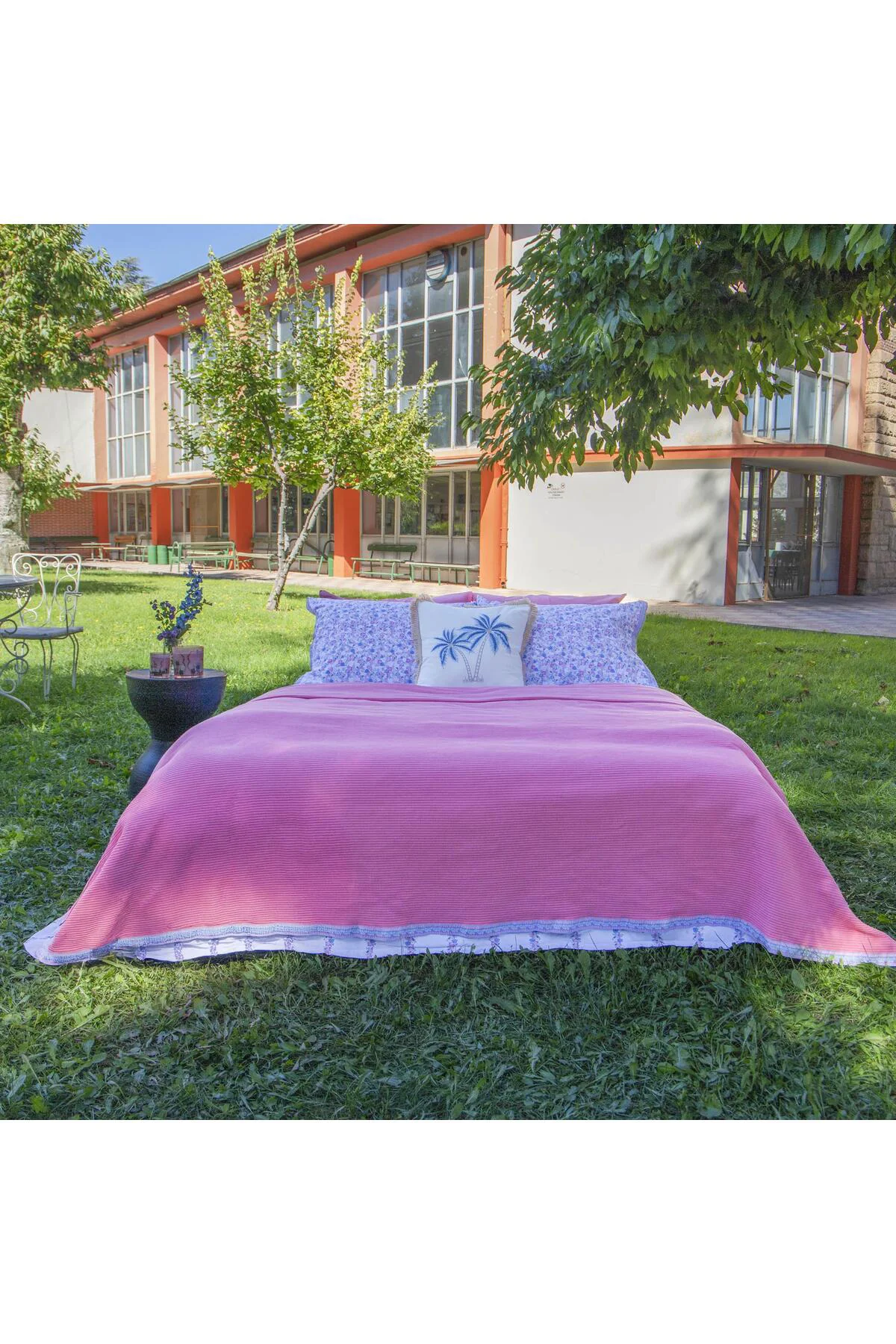 İsla Pembe Tek Kişilik %100 Pamuk Pike Takımı