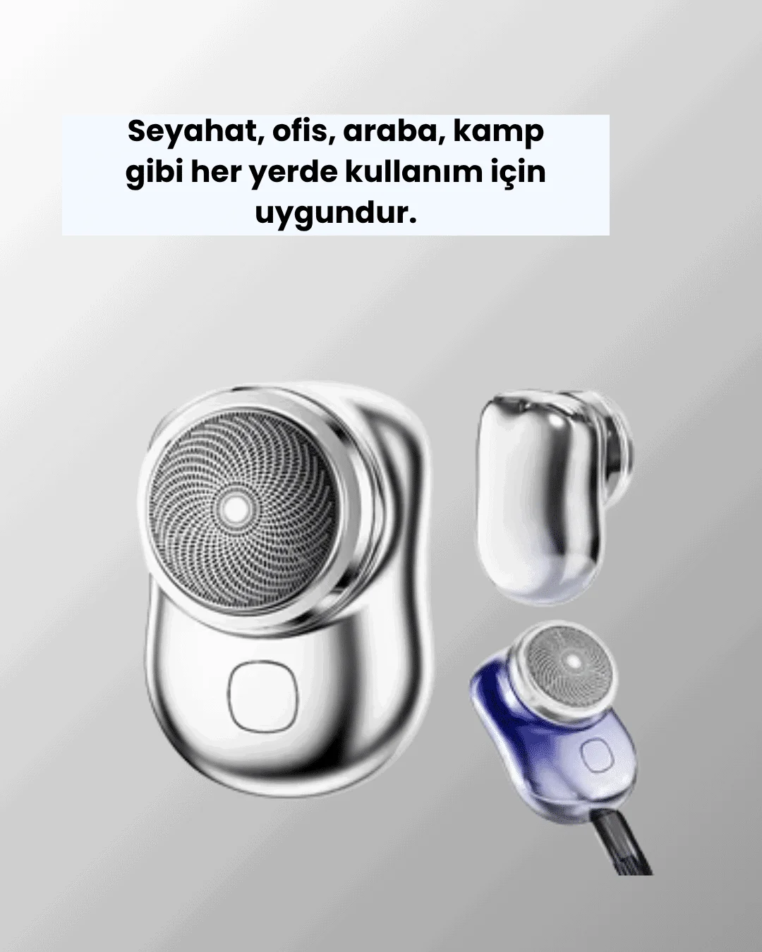 Islak-Kuru Kullanımlı Suya Dayanıklı Mini Tıraş Cihazı
