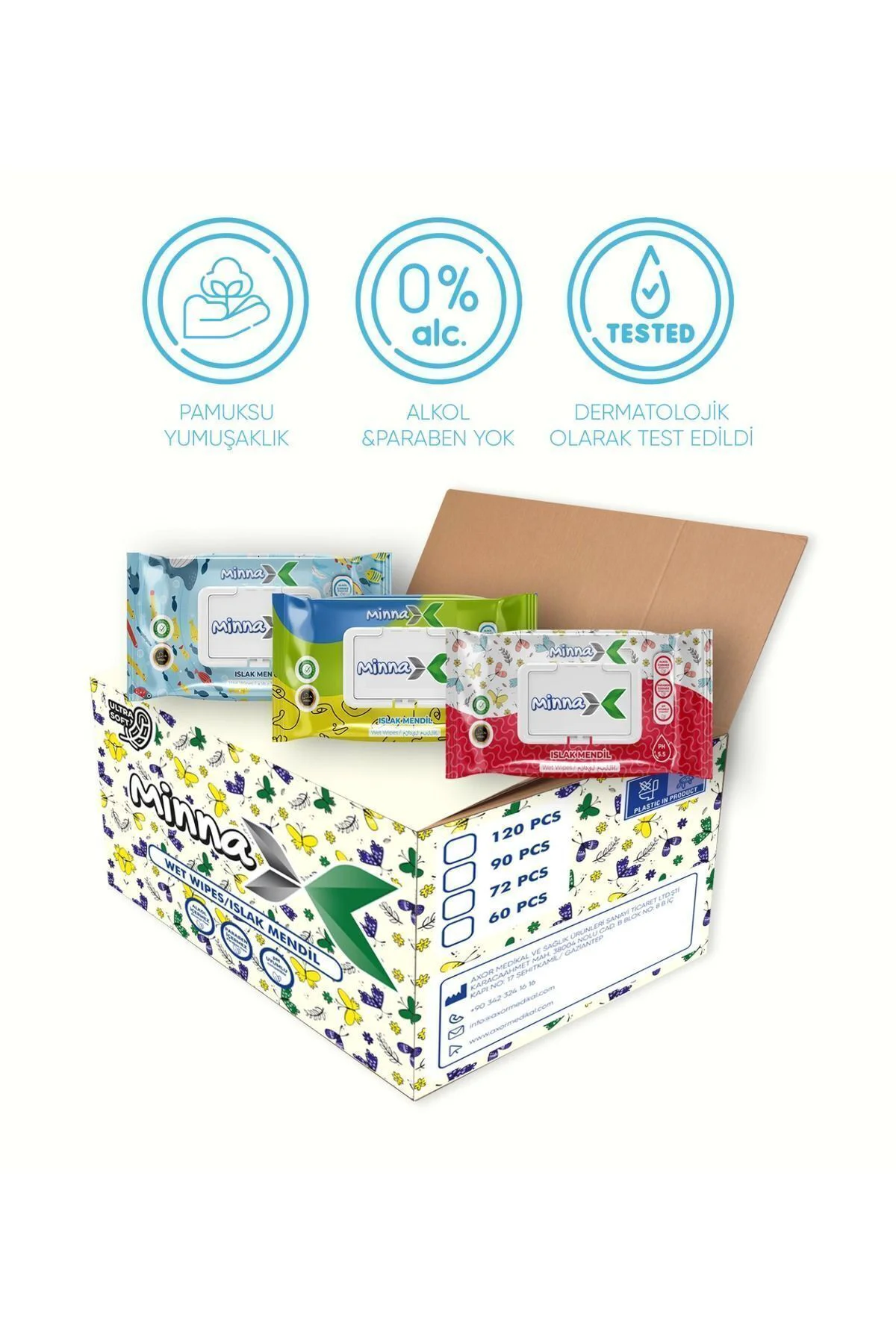 Islak Mendil 120li 12 Paket (12X120 1440 Yaprak) Islak Mendil 120li 12 Paket (12X120 1440 Yaprak)