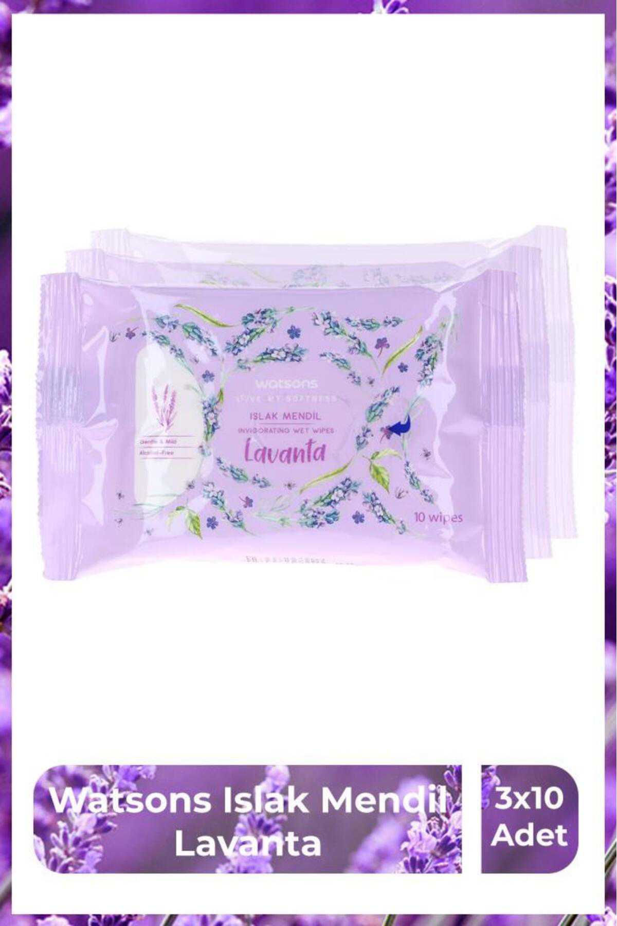 Islak Mendil Lavanta 3X10 Adet