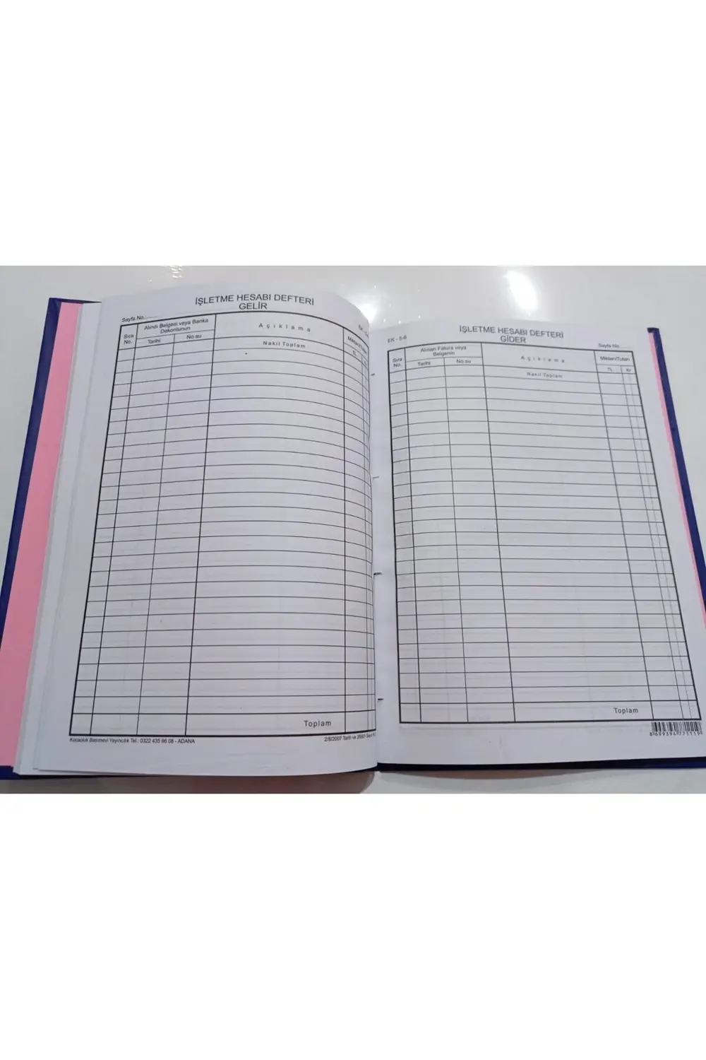 İşletme Hesabı Gelir-gider Defteri