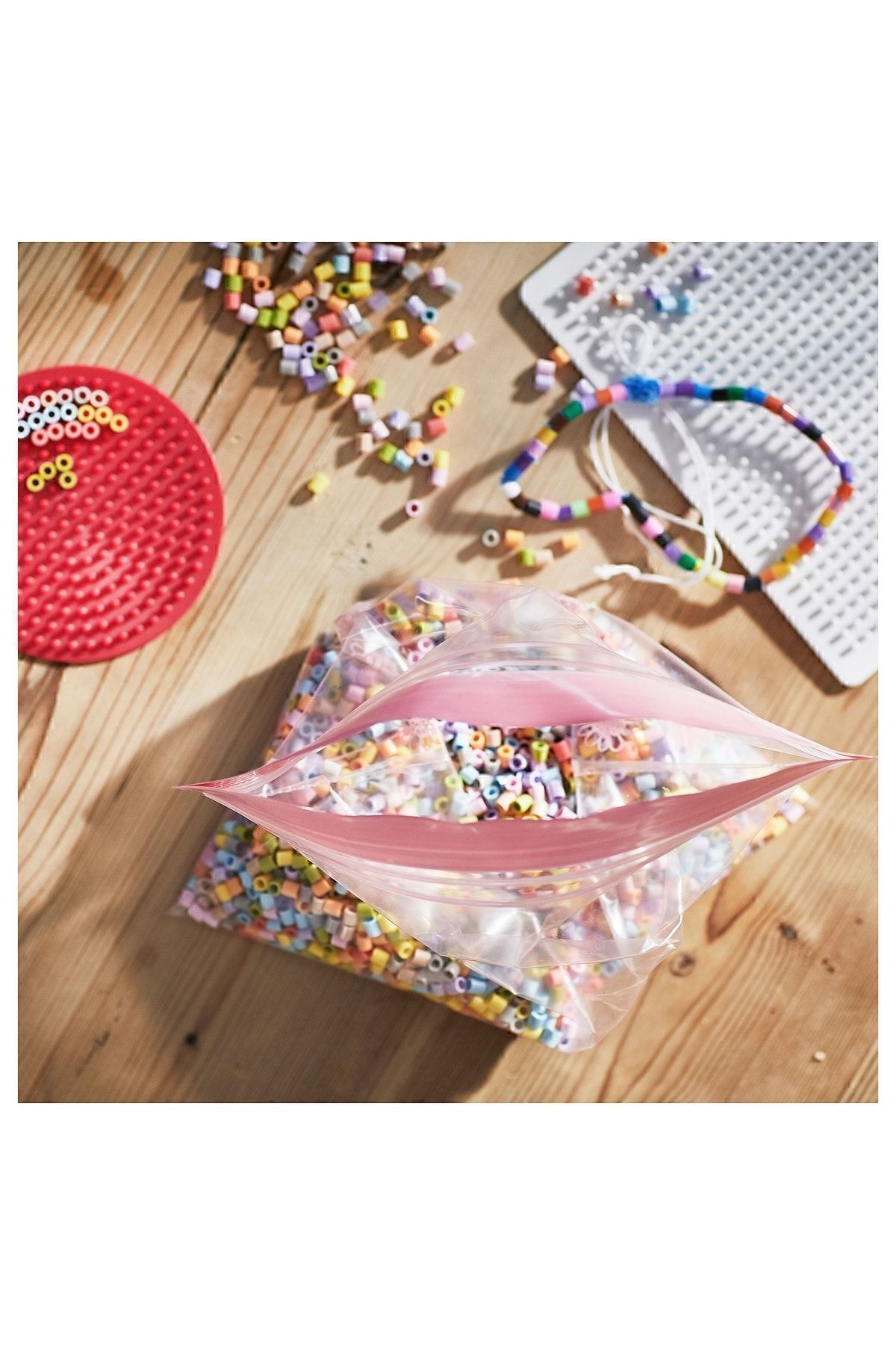 İkea İstad Kilitlenebilir Buzdolabi Poşeti, Kirmizi-Pembe, 2,5 Lt X 1,