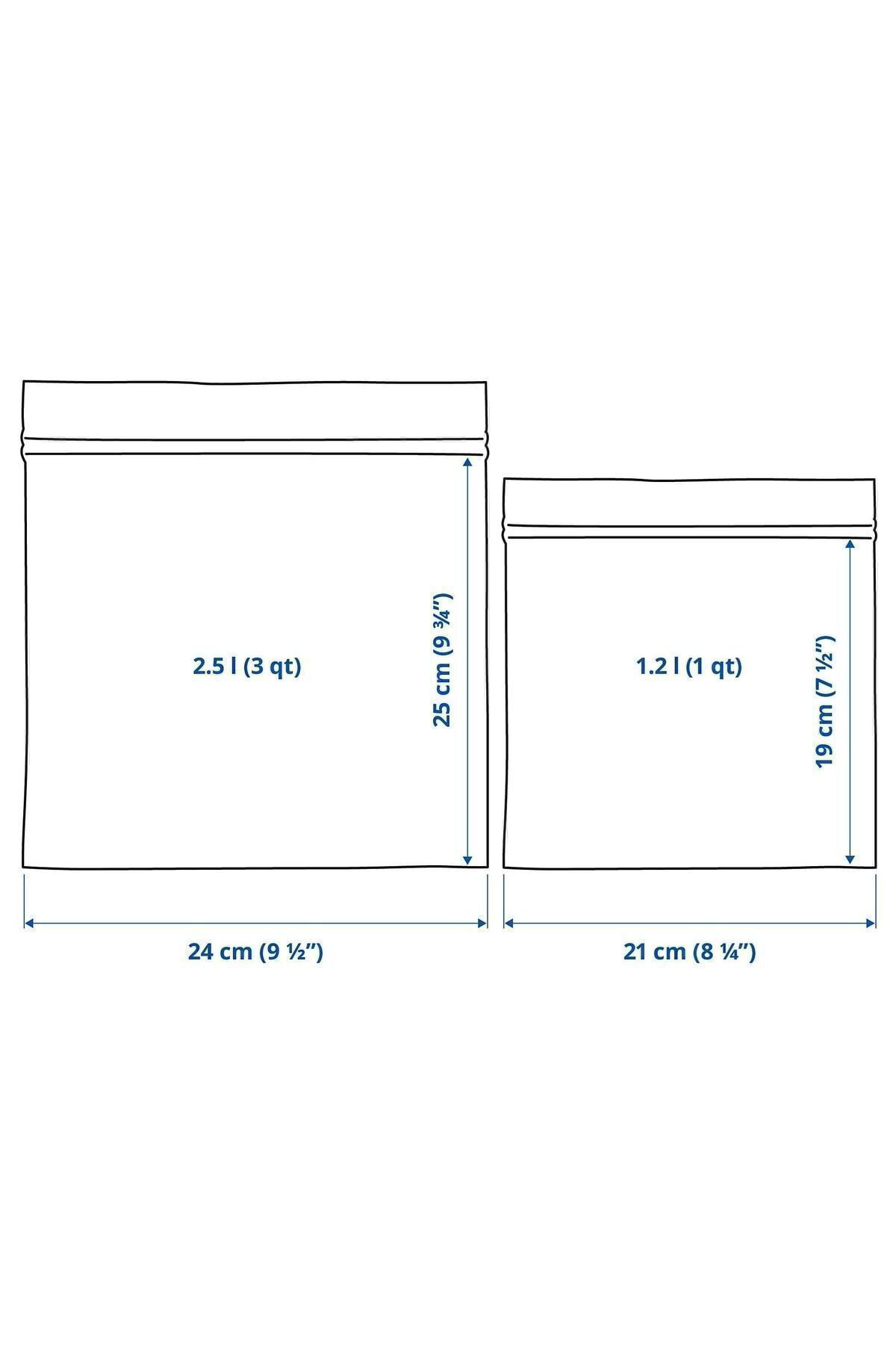 İkea İstad Kilitlenebilir Buzdolabi Poşeti, Kirmizi-Pembe, 2,5 Lt X 1,
