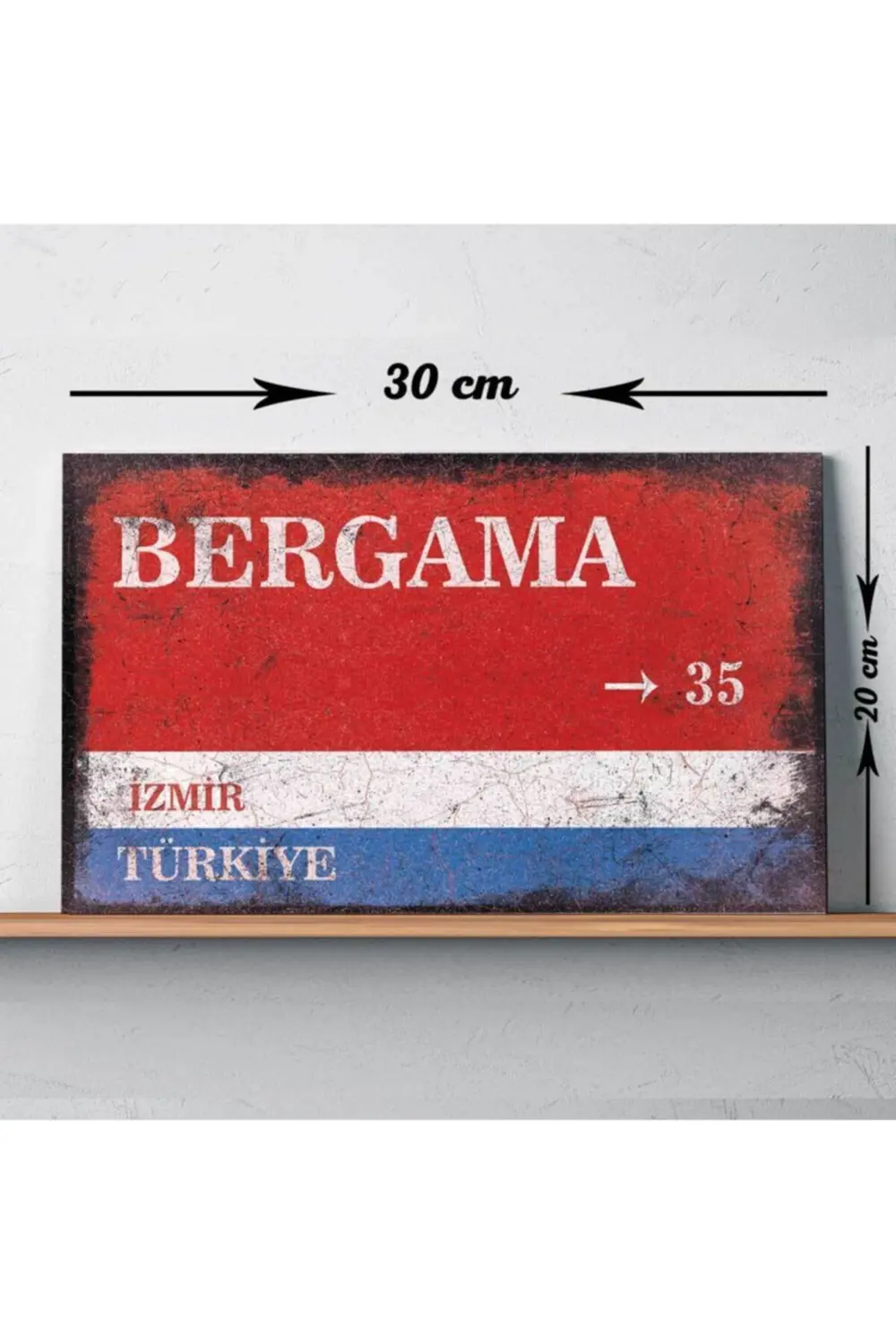Istanbul Beşiktaş Sokak Tabelası Vintage Tablo