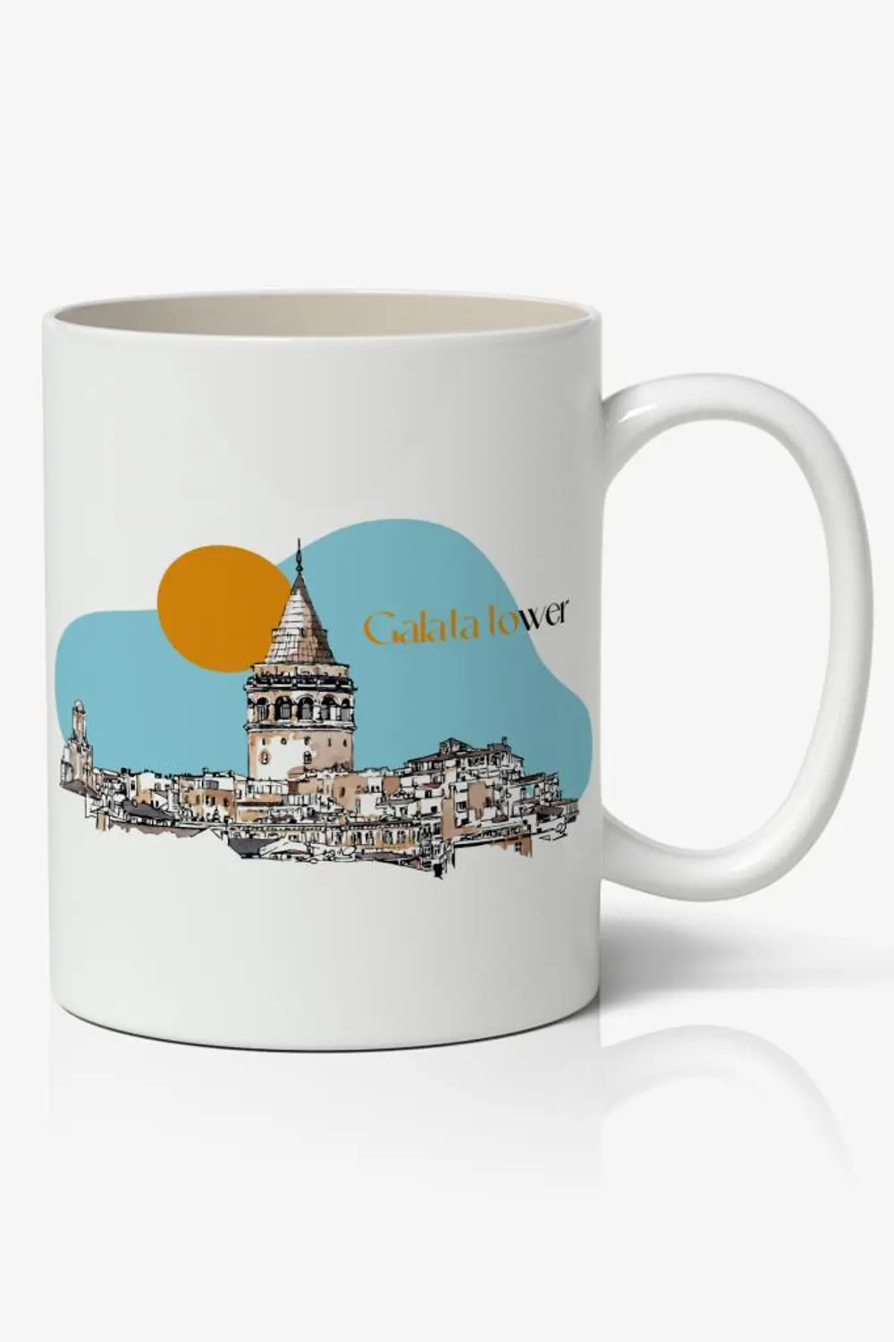 İstanbul Galata Kulesi Baskılı Kupa Bardak Baskılı Kahve Kupa Bar