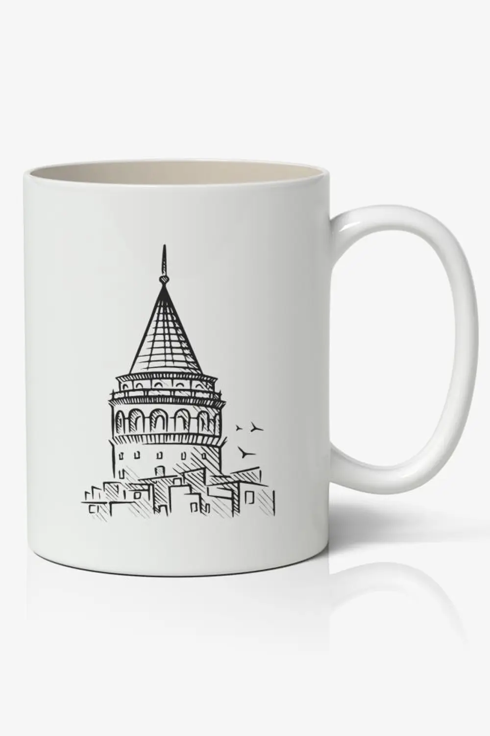 İstanbul Galata Kulesi Baskılı Kupa Bardak Baskılı Kahve Kupa Bar