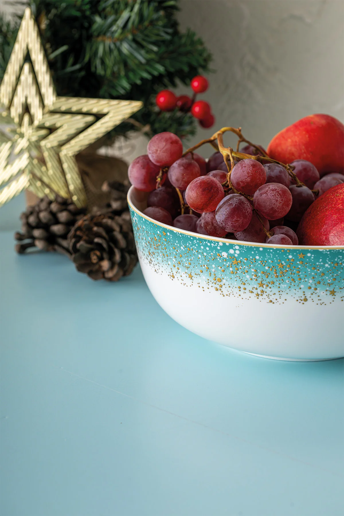 İstanbul Porselen Starlight Fine Bone New Year Yılbaşı Salata Kas