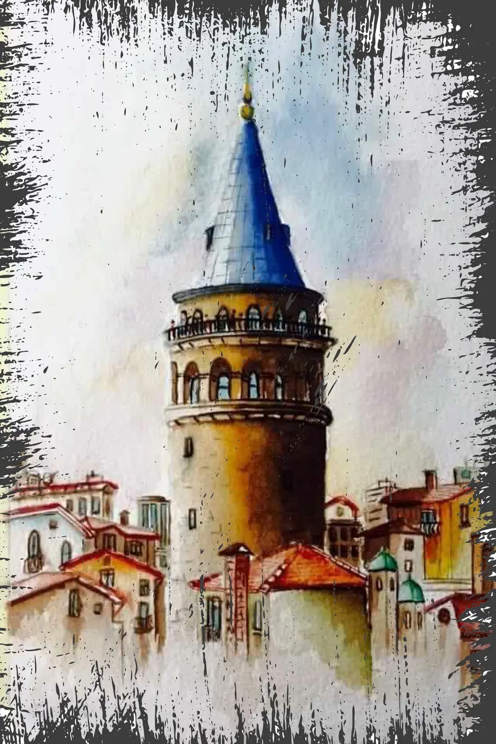 İstanbul Tasarımlı Ahşap Poster