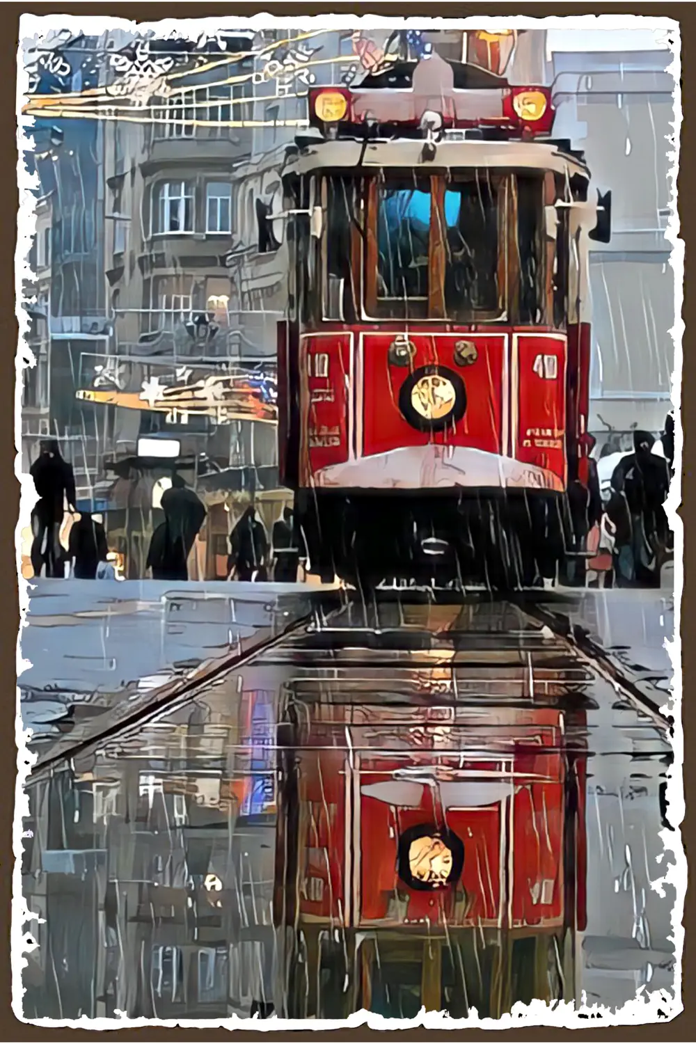 İstanbul Tasarımlı Ahşap Poster