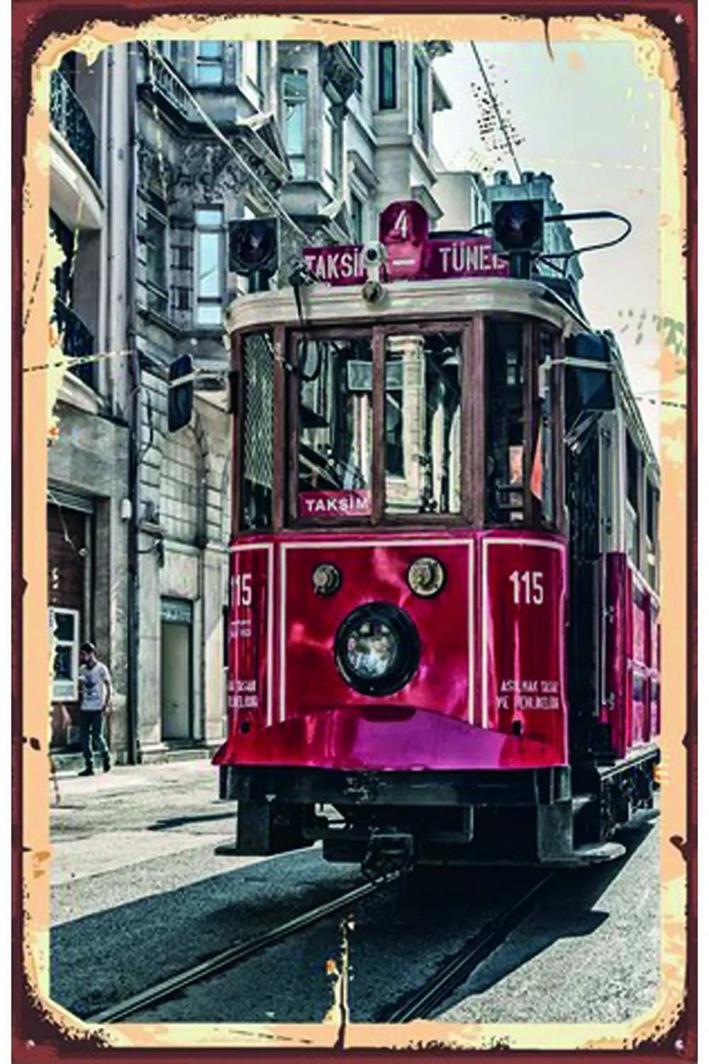 İstanbul Tasarımlı Ahşap Poster