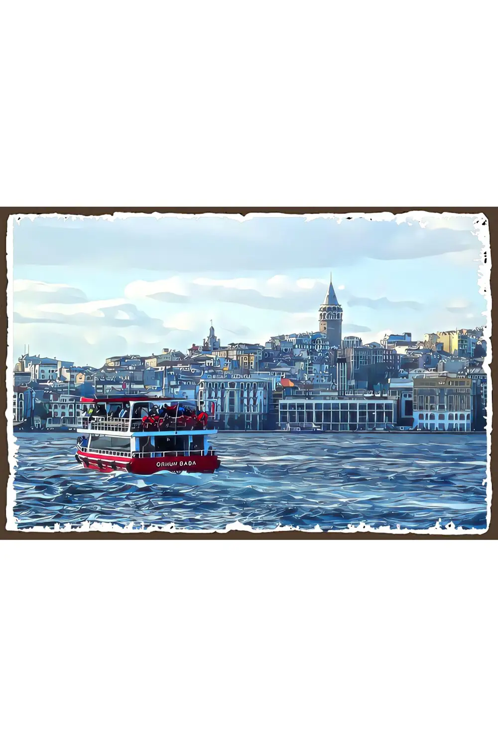İstanbul Tasarımlı Ahşap Poster