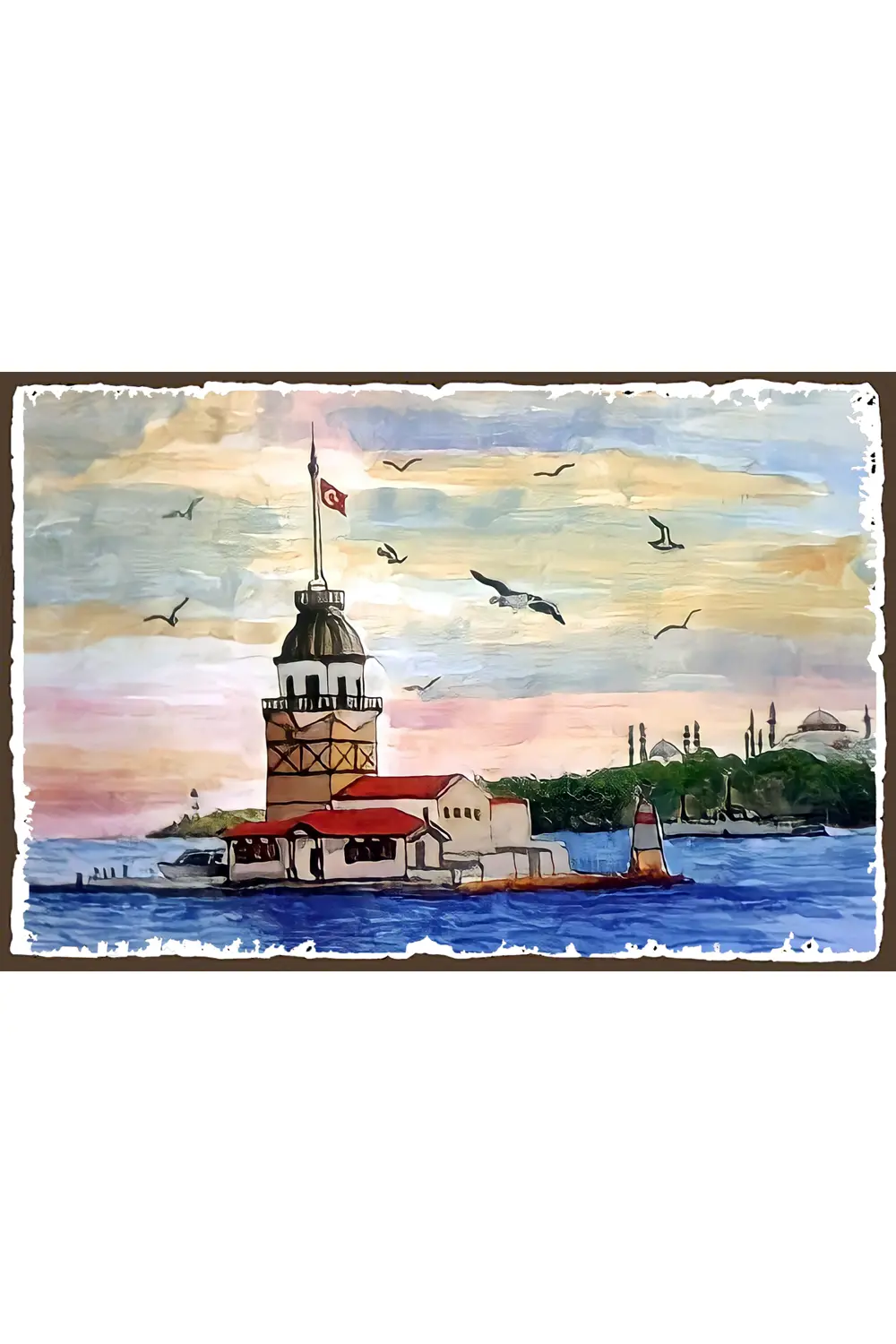 İstanbul Tasarımlı Ahşap Poster