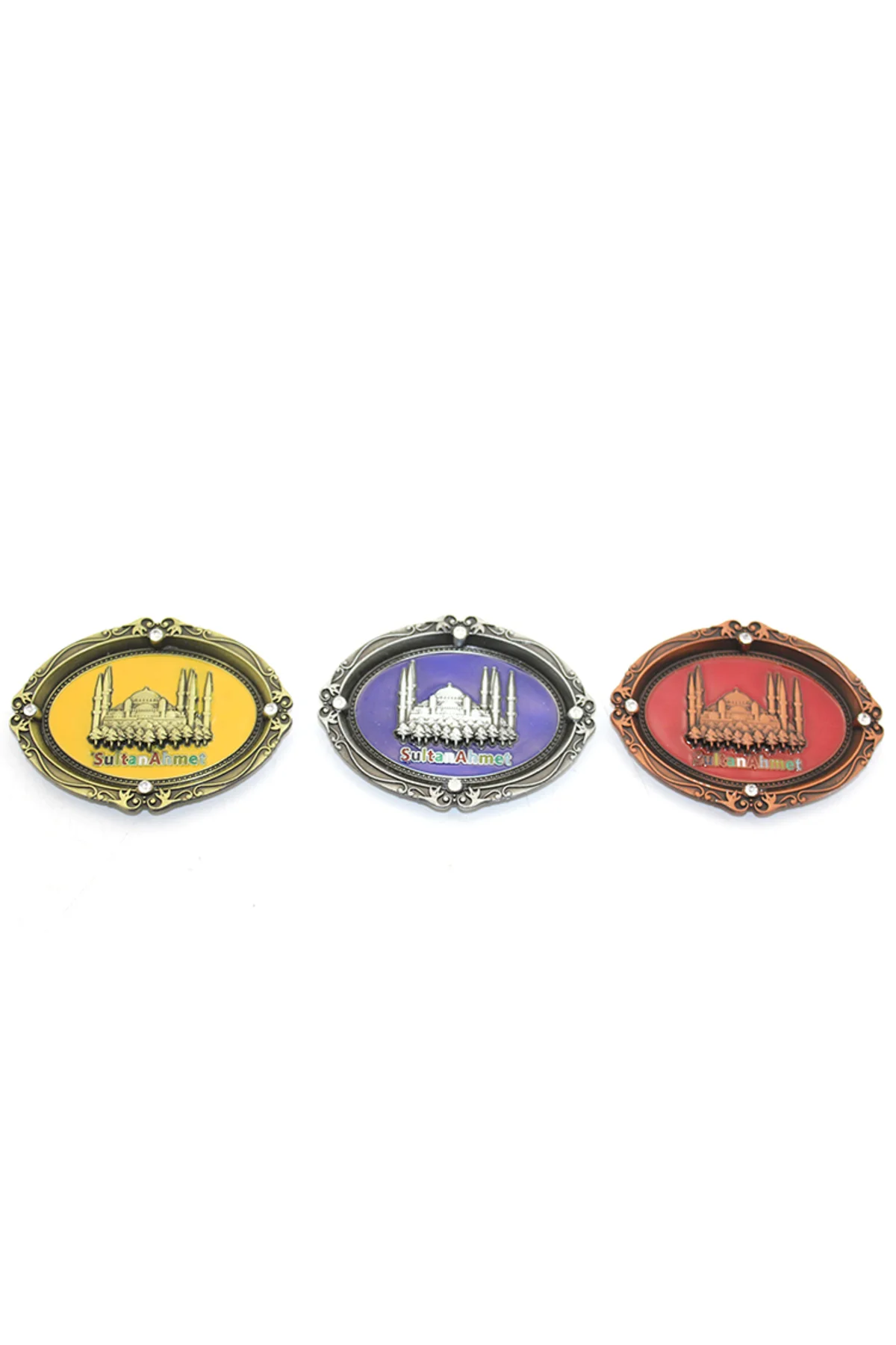 İstanbul Temalı Metal Magnet Sultanahmet Kabartmalı