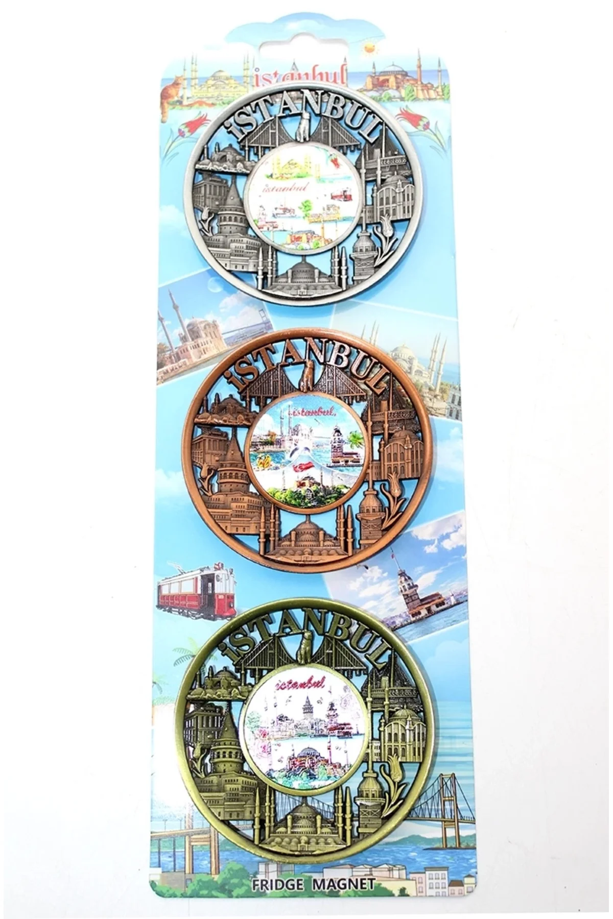 İstanbul Temalı Metal Magnet 3'lü Set Alk2891