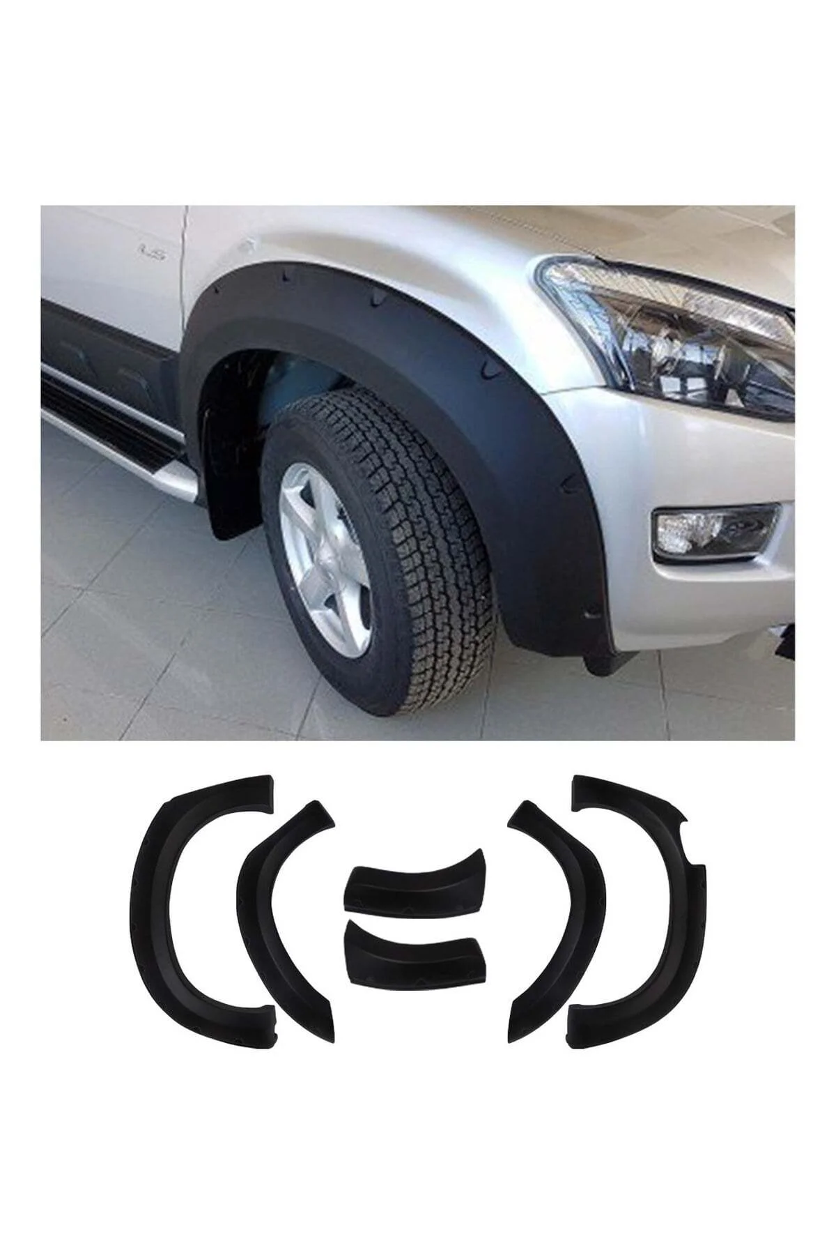 Isuzu D-Max 2012-2019 4x4 Uyumlu Çamurluk Dodik Seti 6 Parça ABS Mat Siyah Isuzu D-Max 2012-2019 4x4 Uyumlu Çamurluk Dodik Seti 6 Parça ABS Mat Siyah