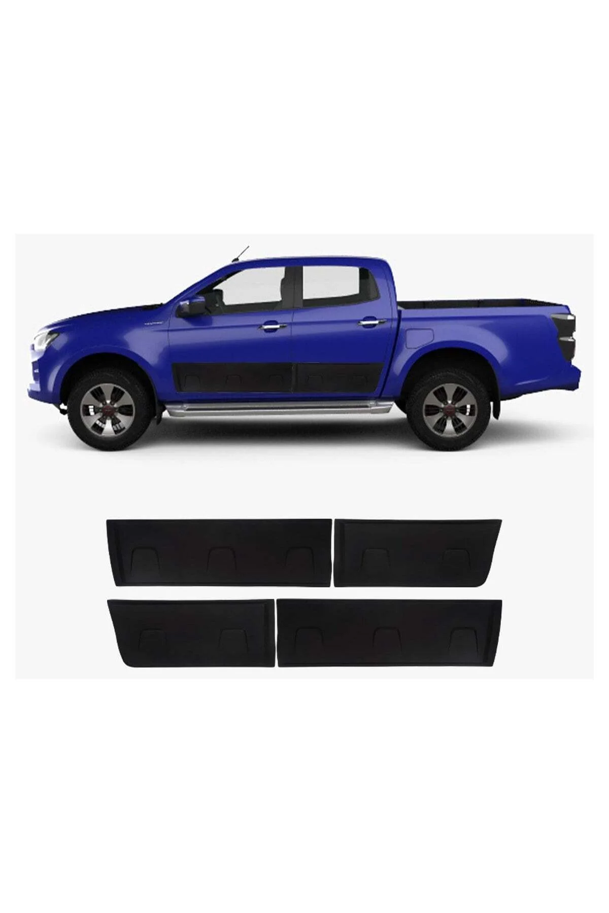 Isuzu D-Max 2012-2019 Uyumlu Kapı Dodik Seti 4 Parça ABS Mat Siyah Isuzu D-Max 2012-2019 Uyumlu Kapı Dodik Seti 4 Parça ABS Mat Siyah - Görsel 2