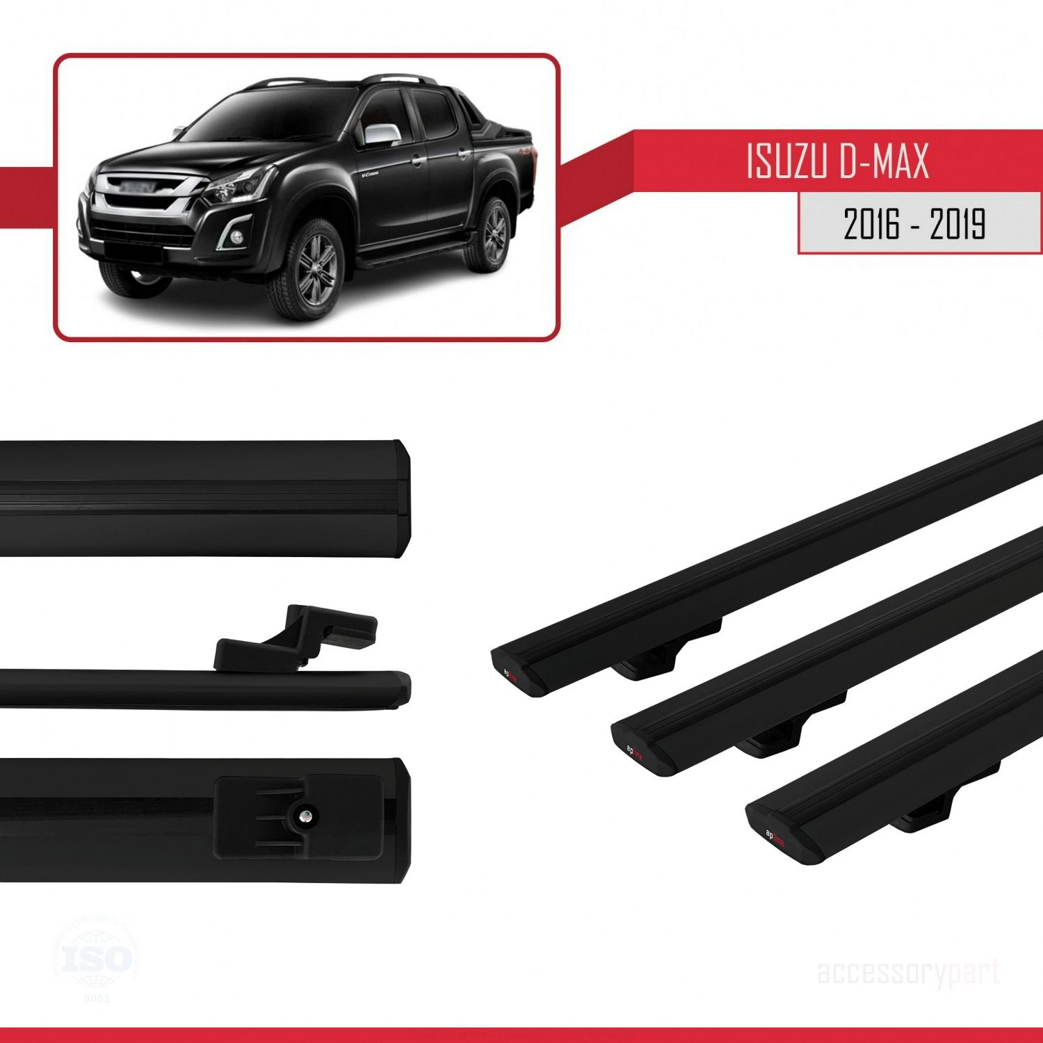 Isuzu D-Max 2016-2019 Arası ile uyumlu Basic Model Ara Atkı Tavan