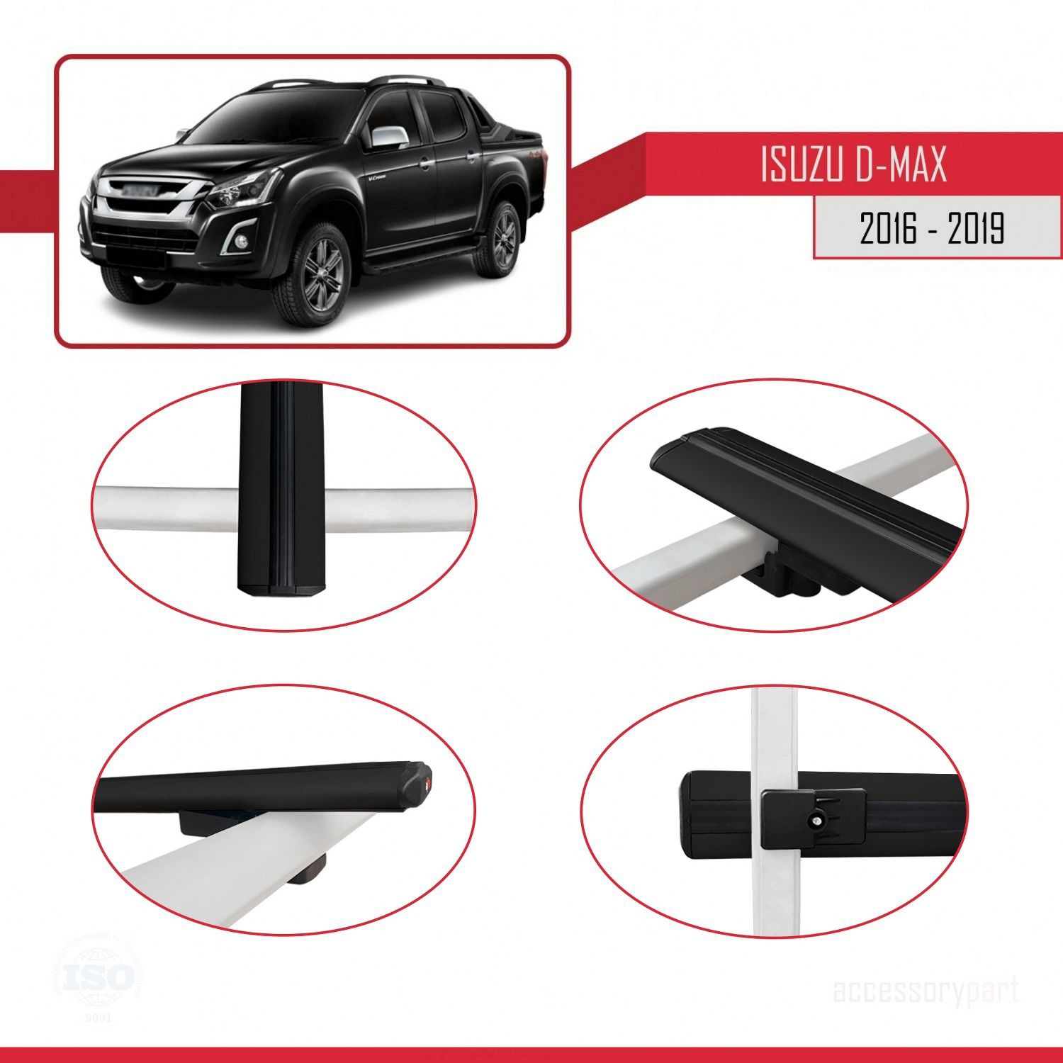 Isuzu D-Max 2016-2019 Arası ile uyumlu Basic Model Ara Atkı Tavan