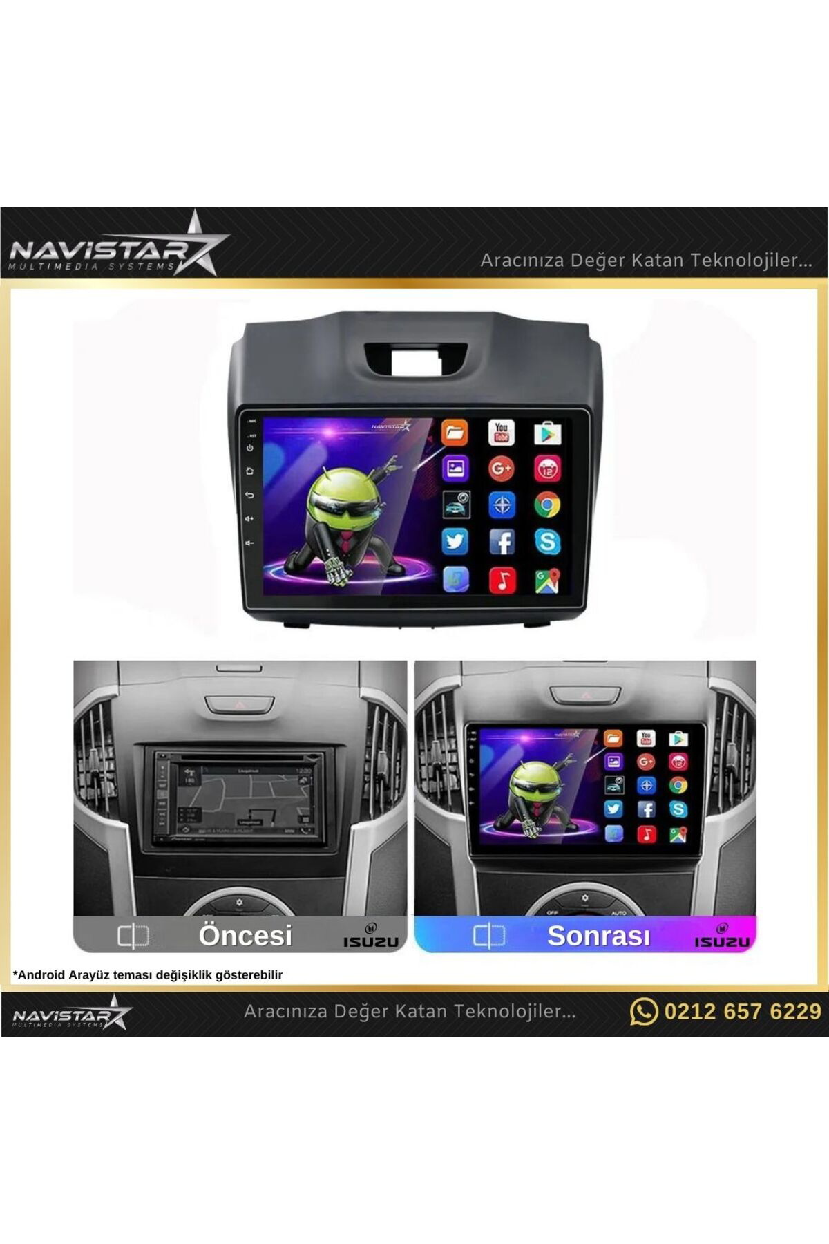 Isuzu Dmax 2012-2014 Model 2gb 64gb Android 13 Kablosuz Carplay N