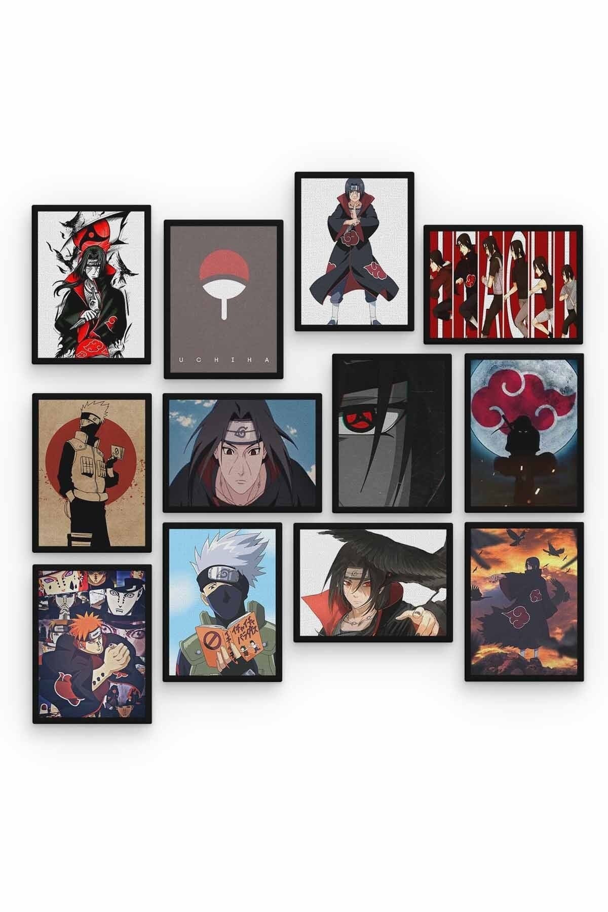Itachi Uchiha 12 Parça Ahşap Mdf Tablo Zlltb379