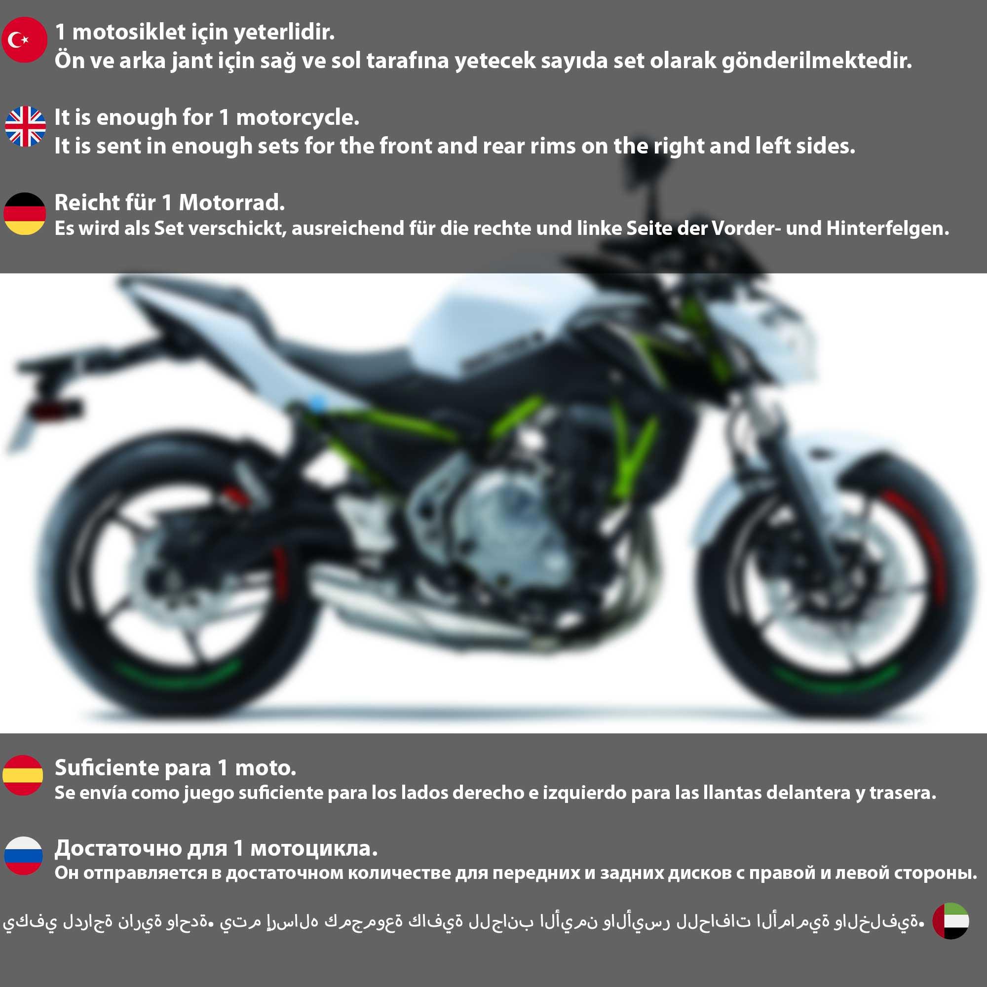 Italy Design Yeşil Beyaz Kırmızı İtalyan Jant Şeridi Sticker Çına