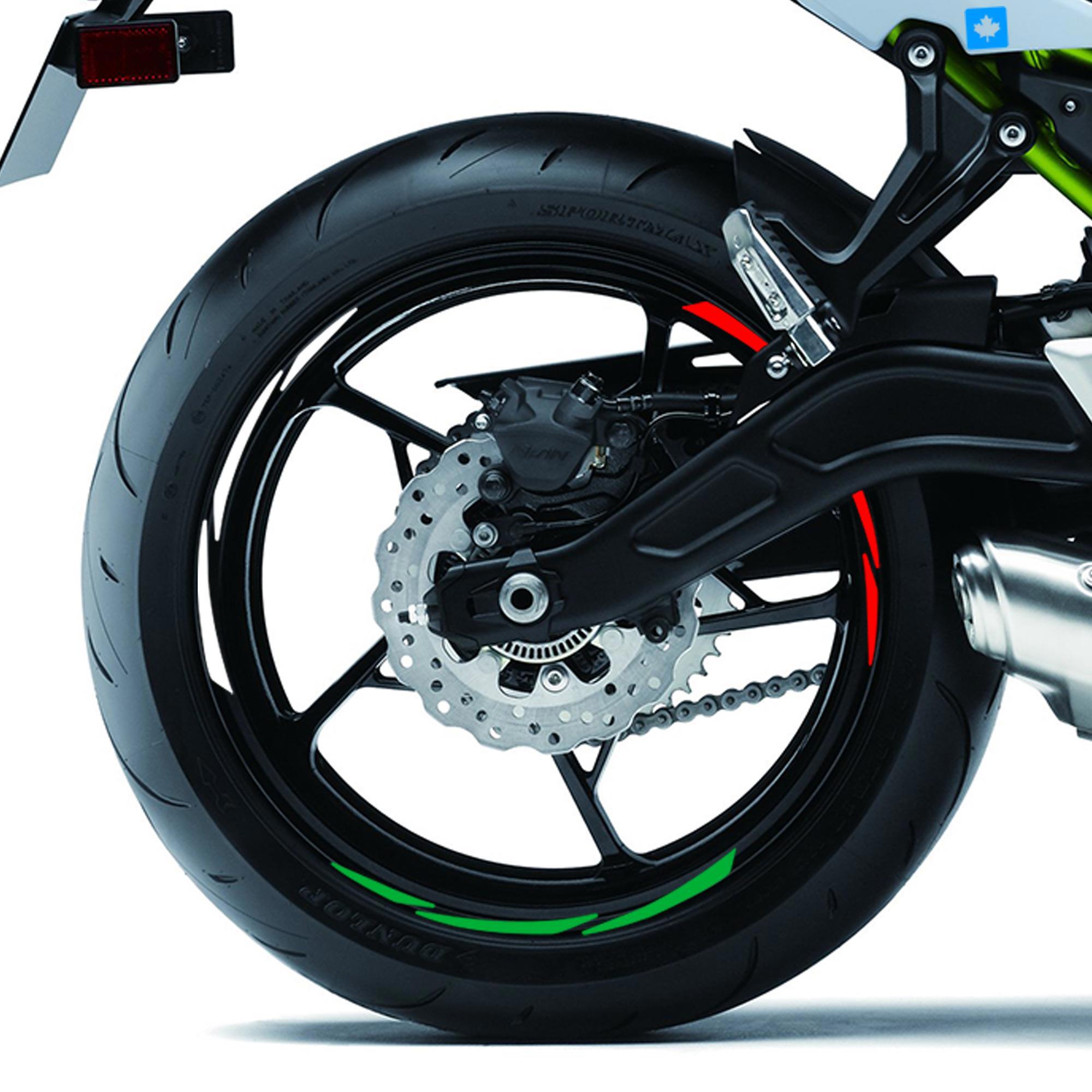 Italy Design Yeşil Beyaz Kırmızı İtalyan Jant Şeridi Sticker Çına