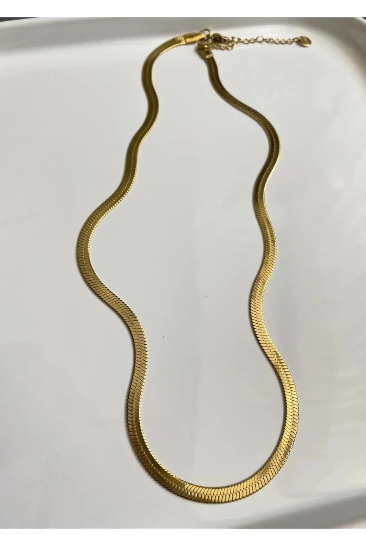 İtalyan Gümüş Renkli Çelik Kolye