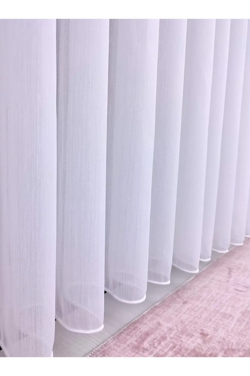 İtalyan Koleksiyon Modern Bambu Sedef Lüx Tül Perde Yüksek Kalite