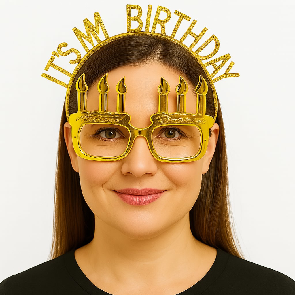 İt's My Birthday Yazılı Taç ve M. Şekilli Gözlük Seti Alt İt's My Birthday Yazılı Taç ve M. Şekilli Gözlük Seti Alt