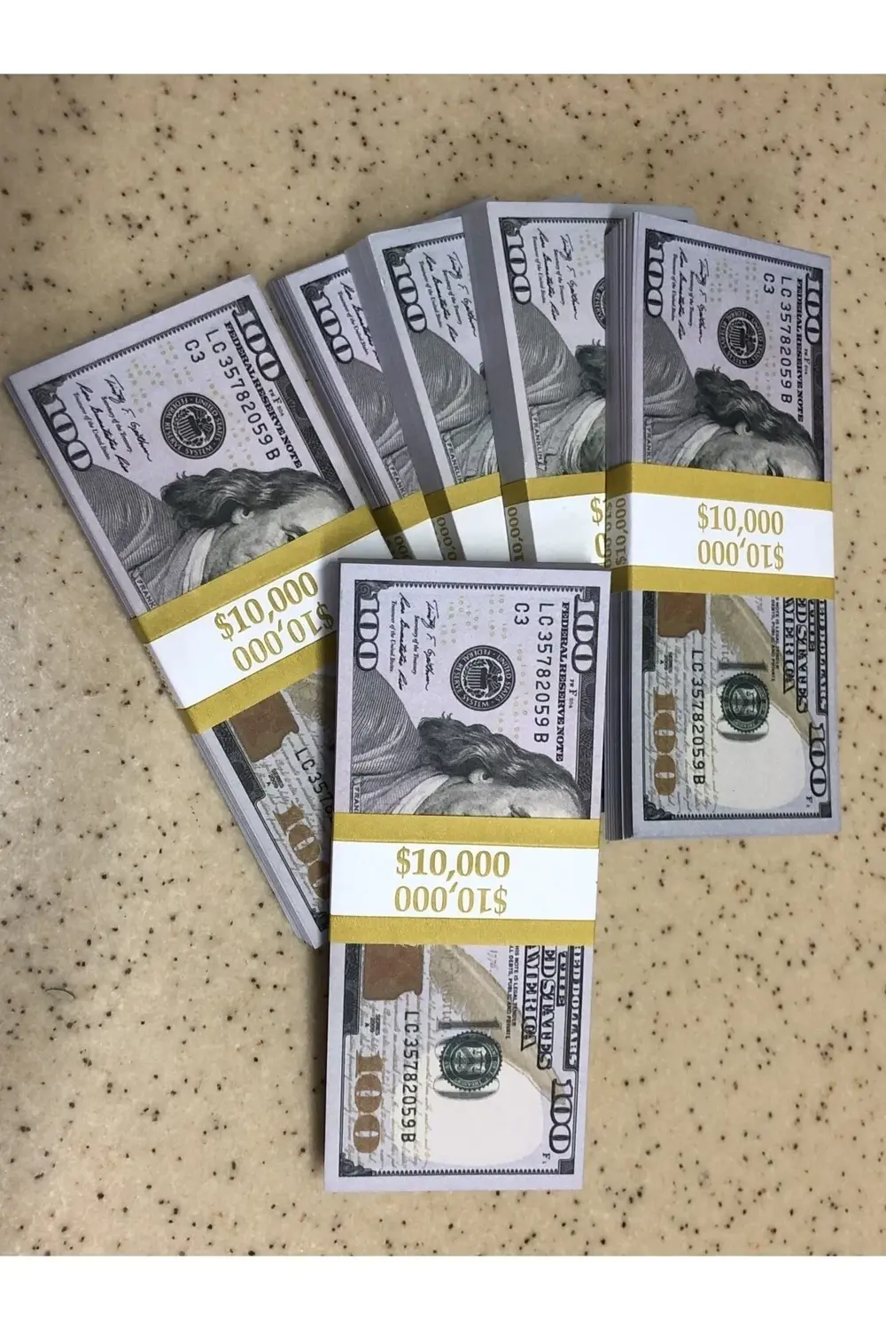 İthal 3 Deste Geçersiz 100 Dolar 300 Adet Düğünde Dağıtmalık Nişa