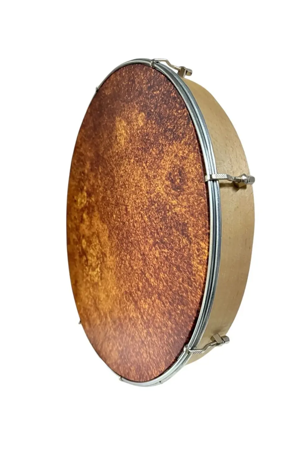 İthal Kağıt Bendir 46 cm Kumlu Kılıflı Dıştan Akortlu Deri Görünü