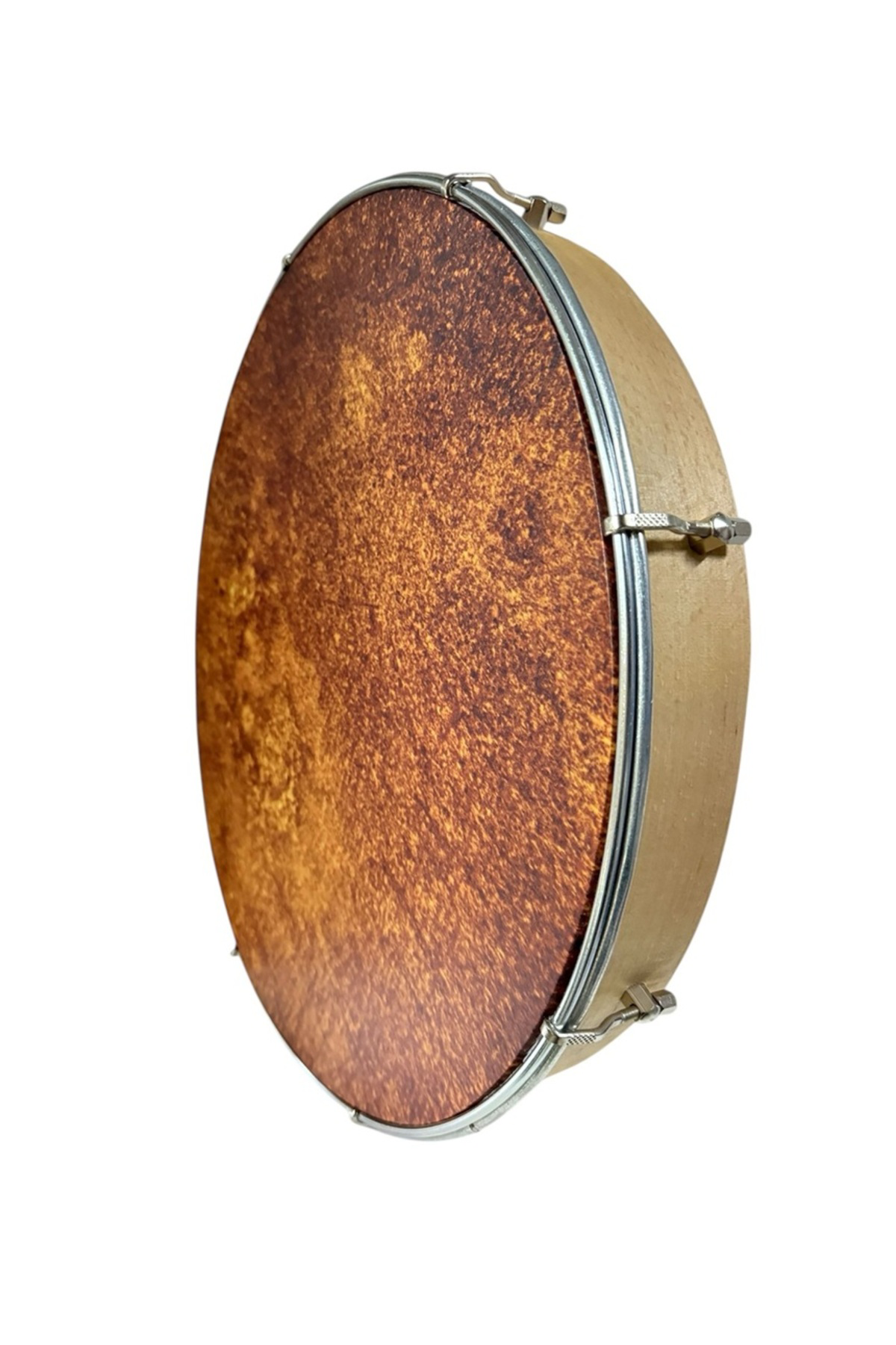 İthal Kağıt Bendir 46 cm Kumlu Kılıflı Dıştan Akortlu Deri Görünü