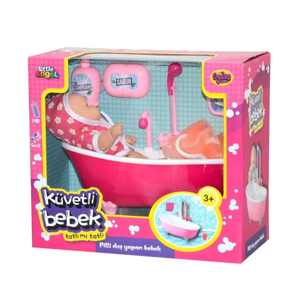 İthalat® 02605  Pilli Küvette Duş Yapan Bebek