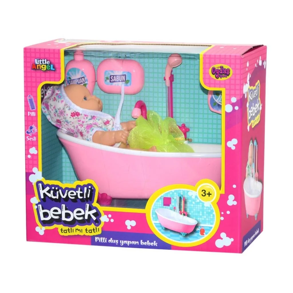 İthalat® 02605  Pilli Küvette Duş Yapan Bebek