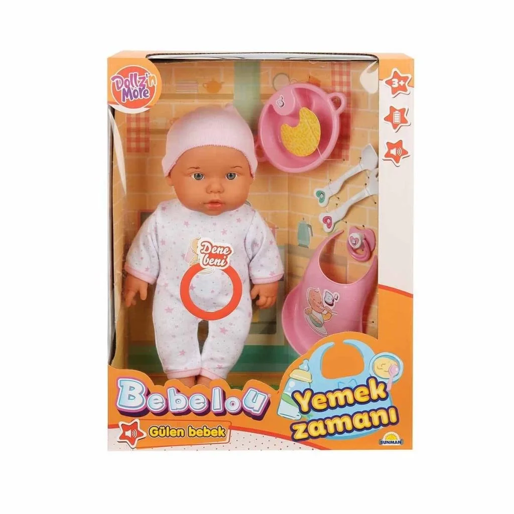 İthalat® 030021  Yemek Zamanı Sesli Bebek Seti 35 cm / +3 yaş