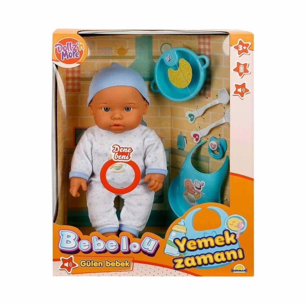 İthalat® 030021  Yemek Zamanı Sesli Bebek Seti 35 cm / +3 yaş