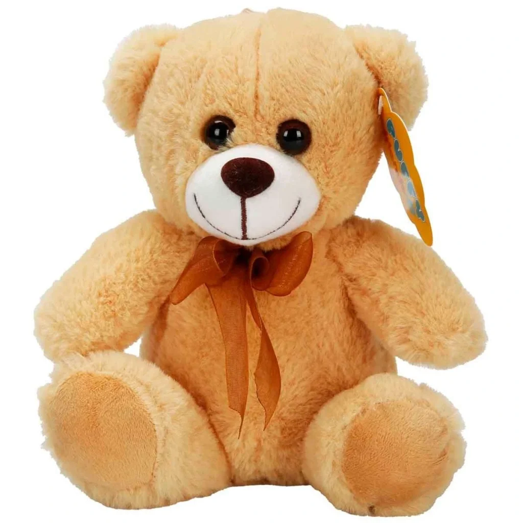 İthalat® 0998 PELUŞ AYI OTURAN KURDELELİ 21CM 2R