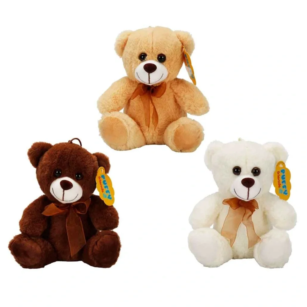 İthalat® 0998 PELUŞ AYI OTURAN KURDELELİ 21CM 2R
