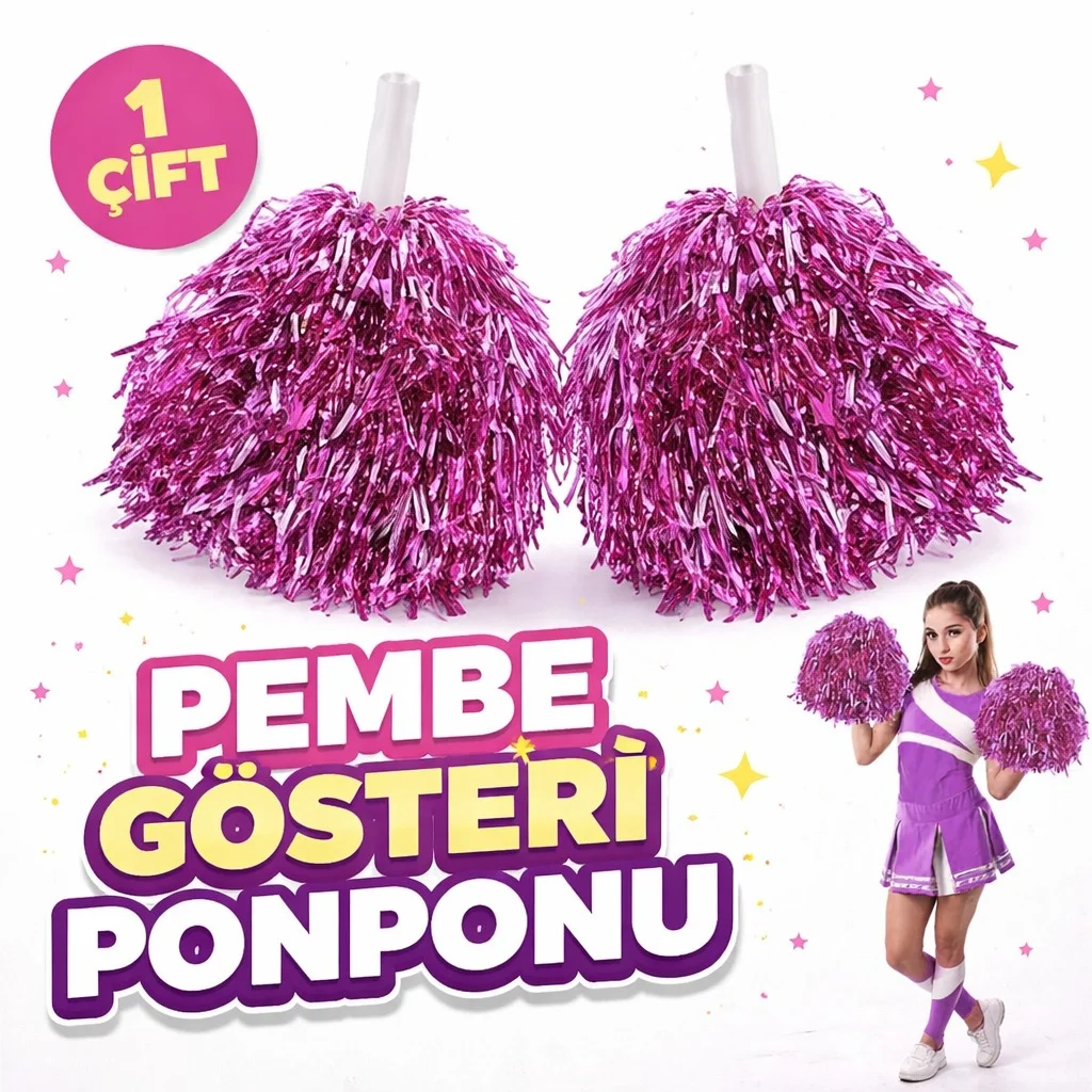 İthalat® 1 Çift ( 2 Adet ) Pembe Renk 23 Nisan 19 Mayıs 29 Ekim Okul Gösteri Ponponları Ekstra Dolgun İthalat® 1 Çift ( 2 Adet ) Pembe Renk 23 Nisan 19 Mayıs 29 Ekim Okul Gösteri Ponponları Ekstra Dolgun
