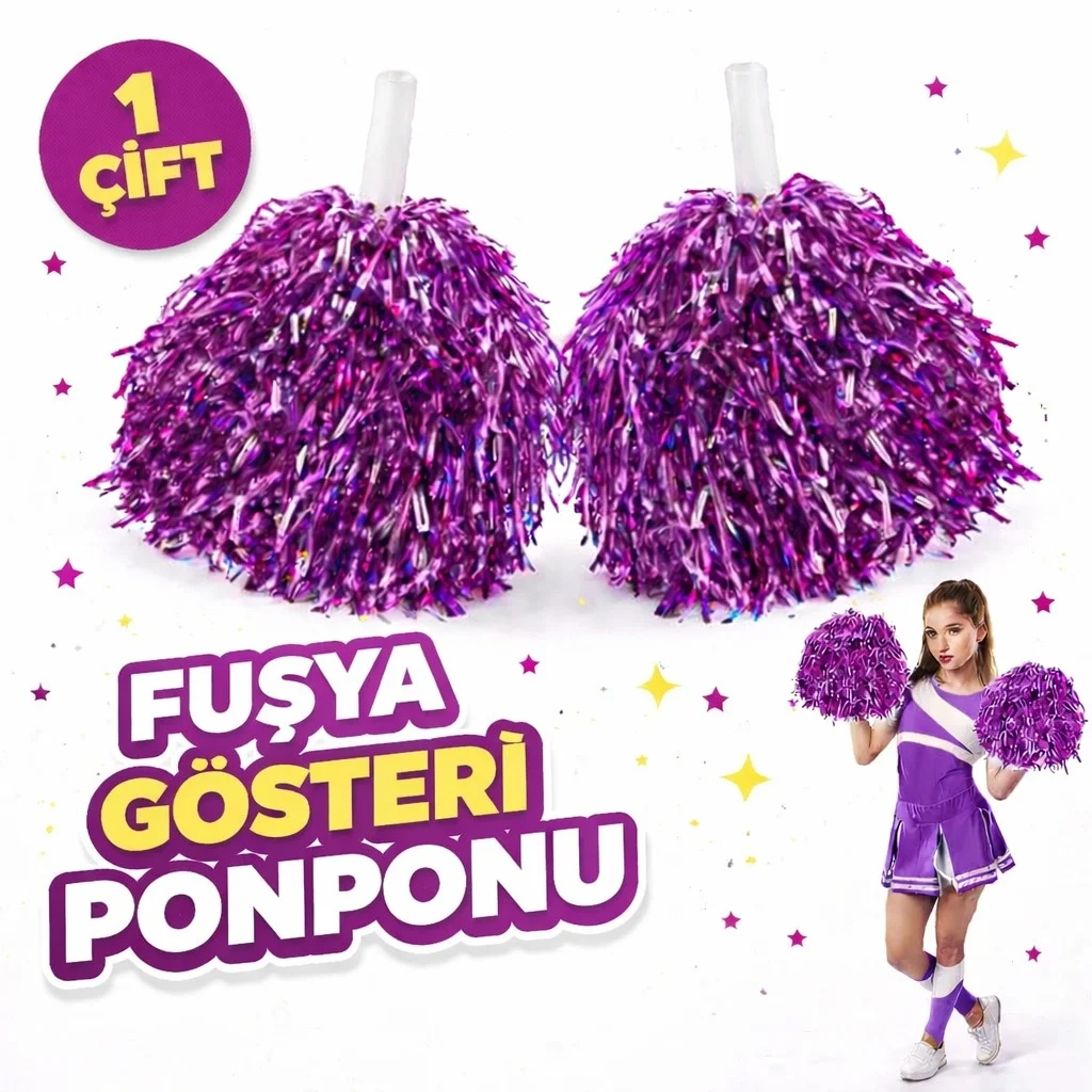 İthalat® 1 Çift ( 2 Adet ) Mor Renk 23 Nisan 19 Mayıs 29 Ekim Okul Gösteri Ponponları Ekstra Dolgun İthalat® 1 Çift ( 2 Adet ) Mor Renk 23 Nisan 19 Mayıs 29 Ekim Okul Gösteri Ponponları Ekstra Dolgun