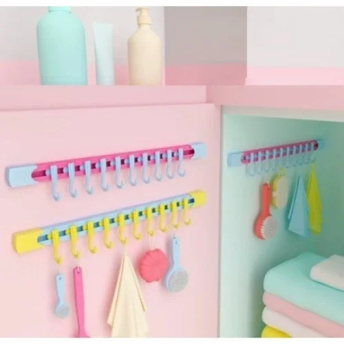 İthalat® 10 Kancalı Raylı Mutfak ve Banyo Düzenleyici Askı