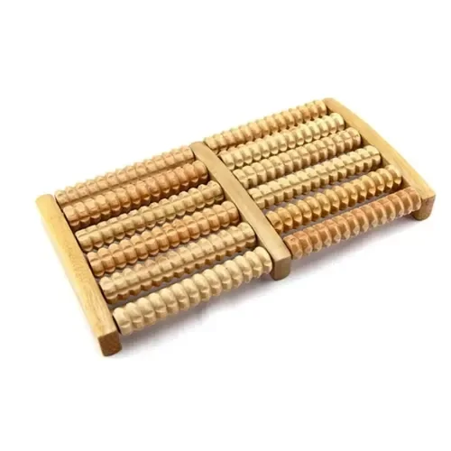 İthalat® 10 Silindirli Ahşap Ayak Masaj Aleti