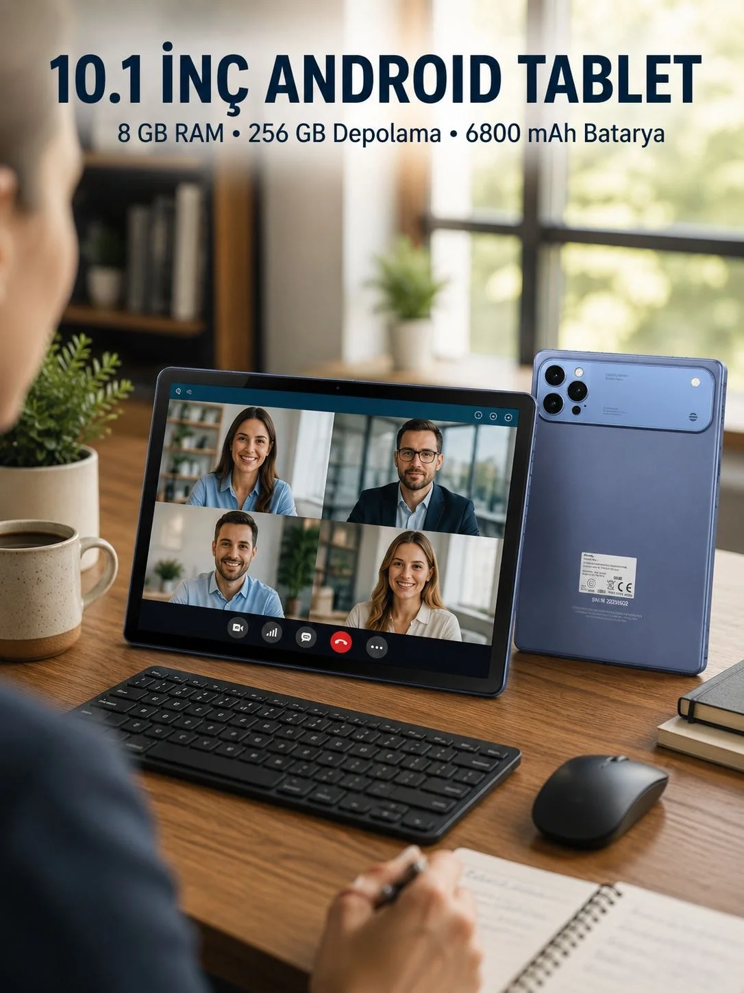 İthalat® 10.1 İnç Android Tablet 8 GB RAM 256 GB Depolama Yeni Nesil