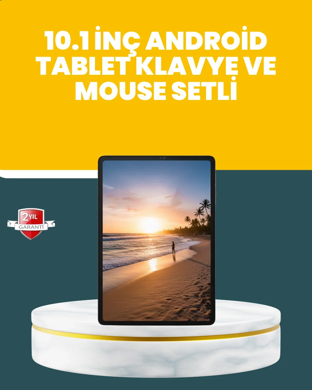 İthalat® 10.1 İnç IPS Ekranlı Android Tablet Bilgisayar Seti