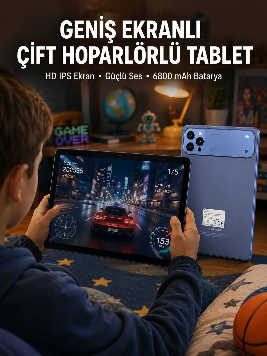 İthalat® 10.1 İnç Tablet 6800 mAh Batarya Çift Hoparlörlü Yeni Nesil